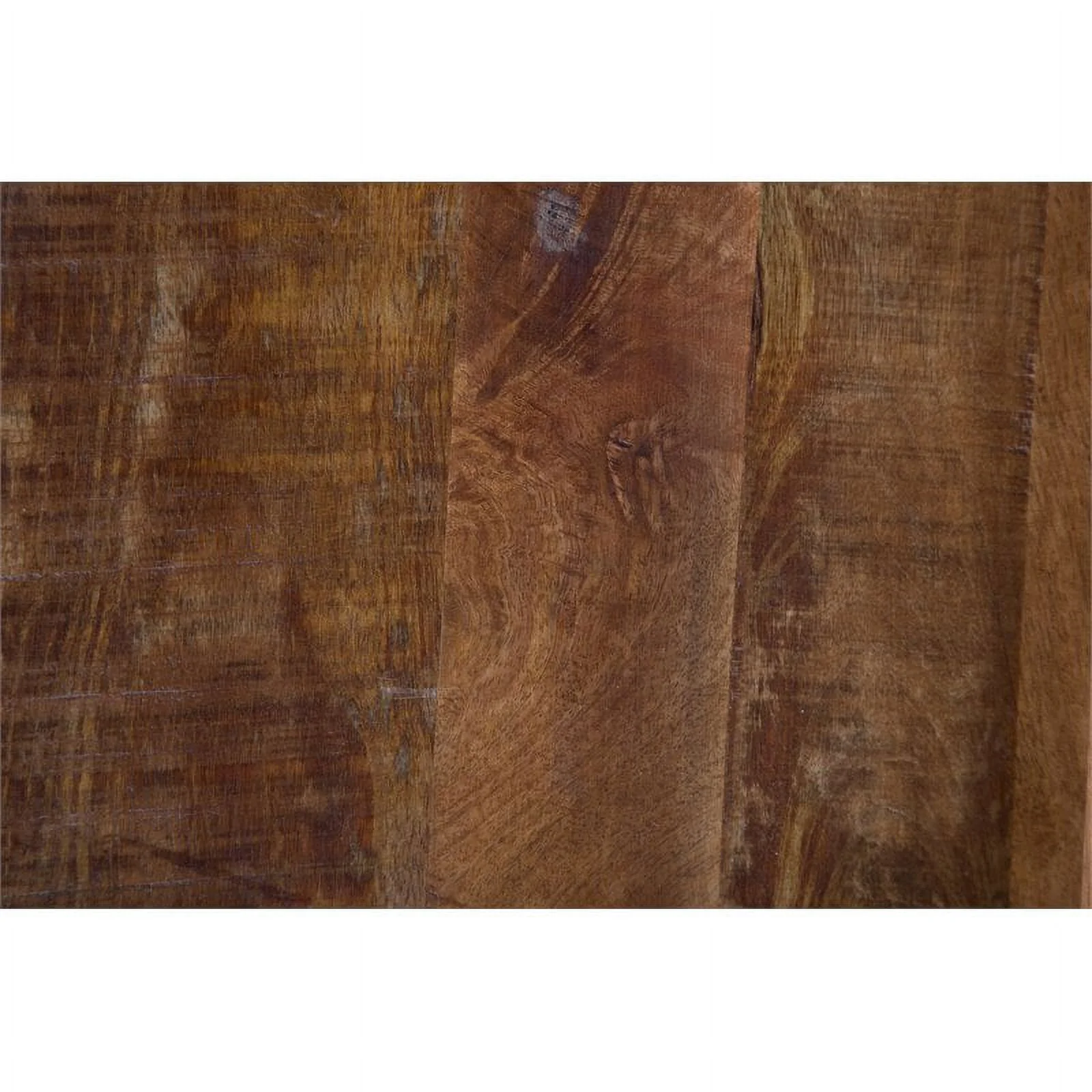 Trent Home Solid Mango Wood and Iron Nesting Tables in Mahogany/Black