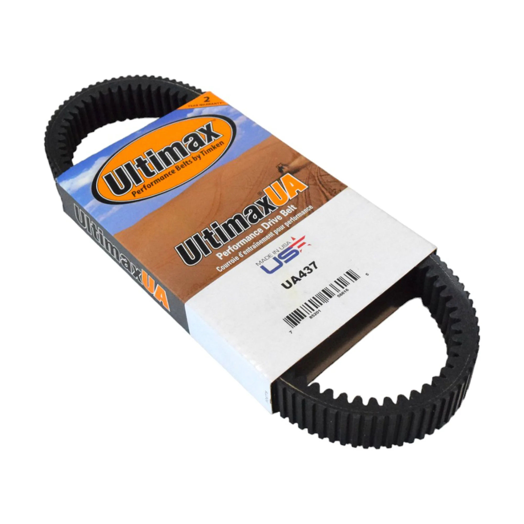 Ultimax UA437 Drive Belt for Arctic Cat Textron & Suzuki King Quad (Made in USA) 2 Pack