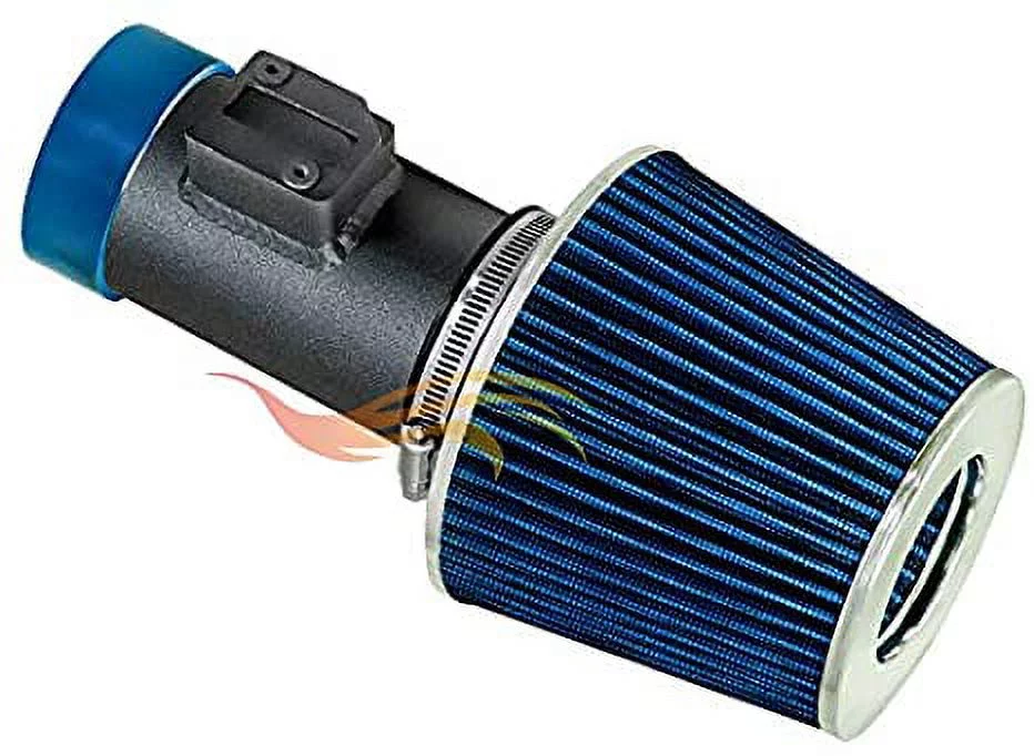RW SERIES - MATTE BLACK PIPE BLUE - SHORT RAM INTAKE Compatible For 06-09 Ford Fusion 3.0L V6 SE SEL / Grand Marquis 4.6L V8