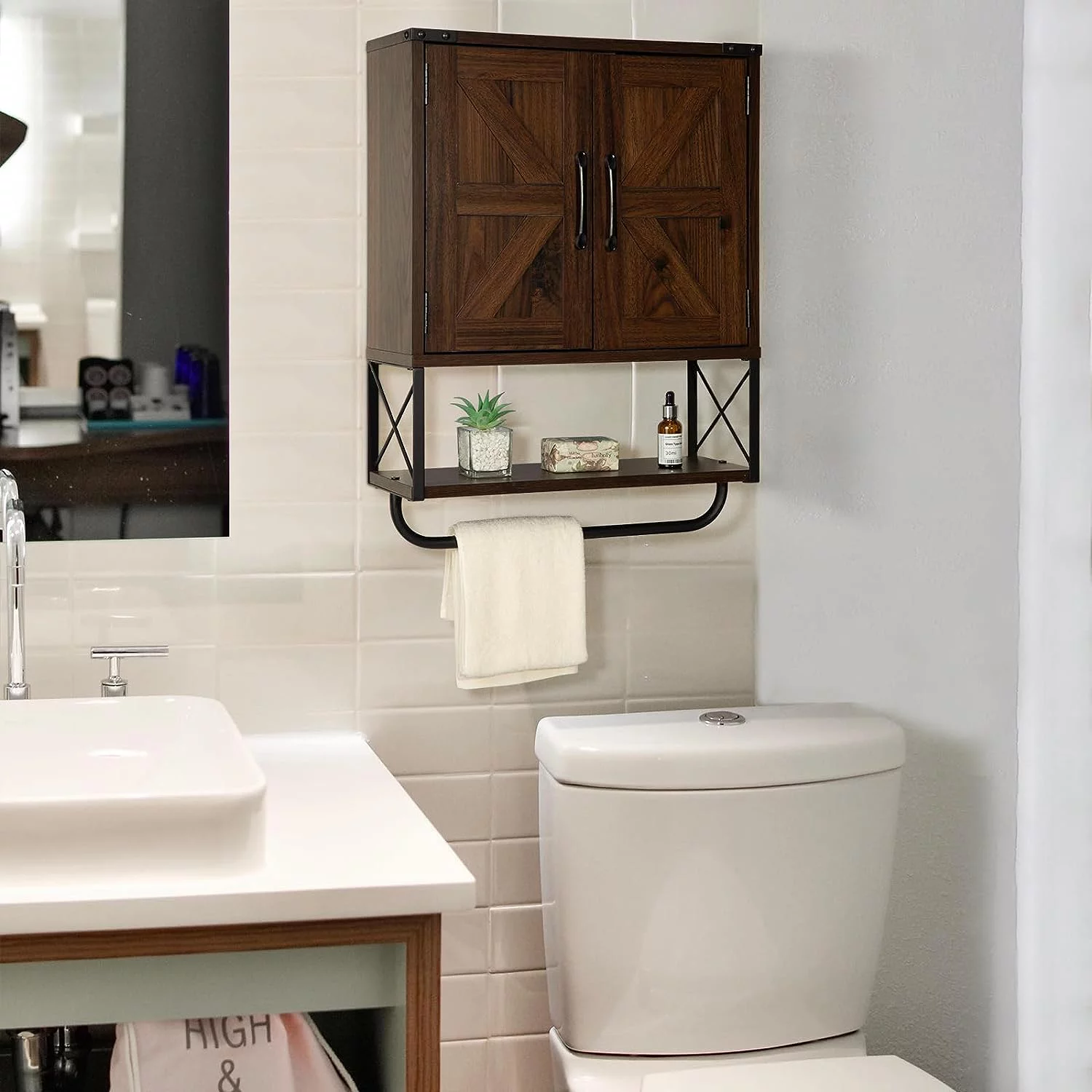 Dark Blue Porch Swing Set: Canopy, Pivot Table, Cup Holders, Cushions.