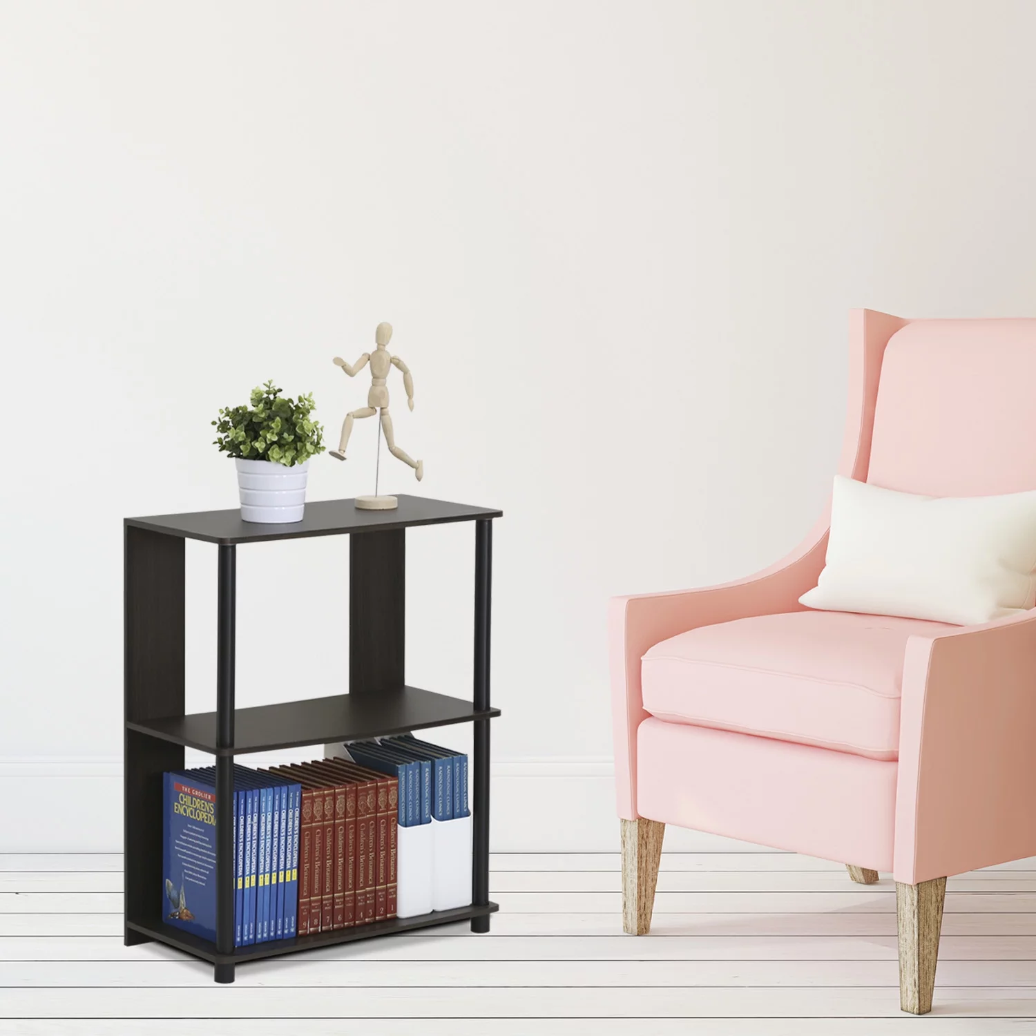 Furinno JAYA Simple Design Bookcase, Walnut