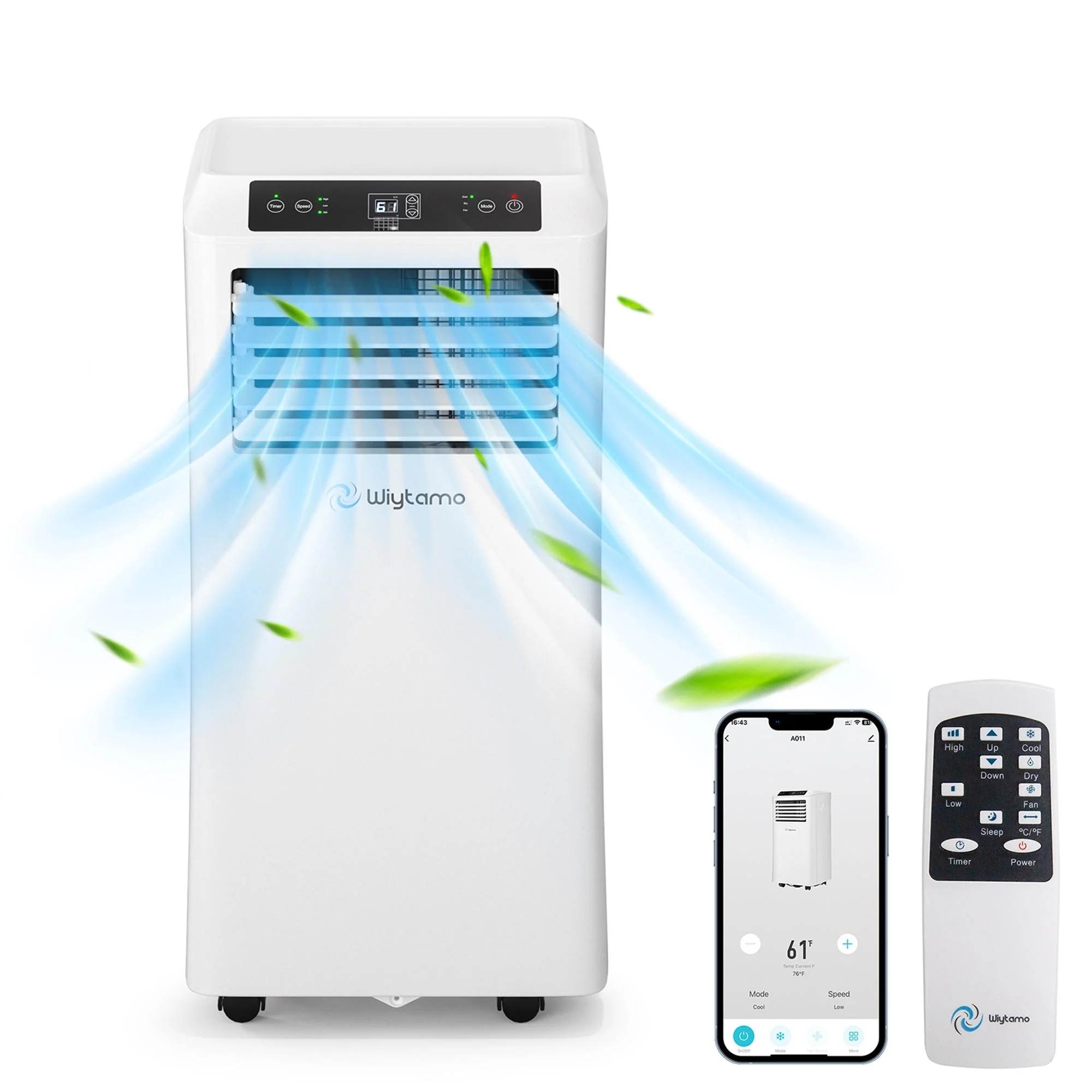 WIYTAMO 10000 BTU Portable Air Conditioners, 3-in-1 Portable AC Unit with Smart WIFI Remote Control, Dehumidifier and Fan, Cools up to 450 Sq. ft. (6450 BTU SACC)