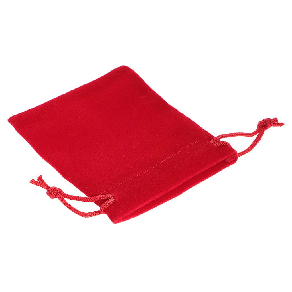 Abbraccia 6x10 pieces Velvet Bags Wedding Party Gift Drawstring Jewelry Pouches Red