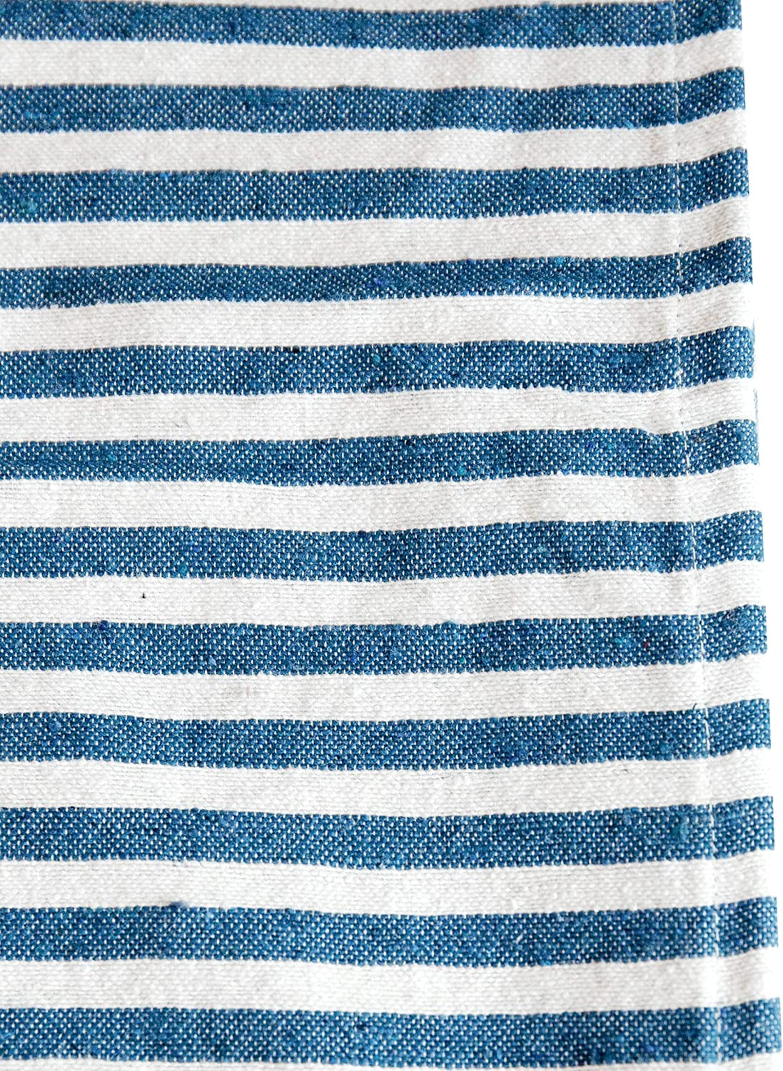 A&B Home Throw Blanket - Blue and White Stripe Woven Cotton Blend Blanket, 50