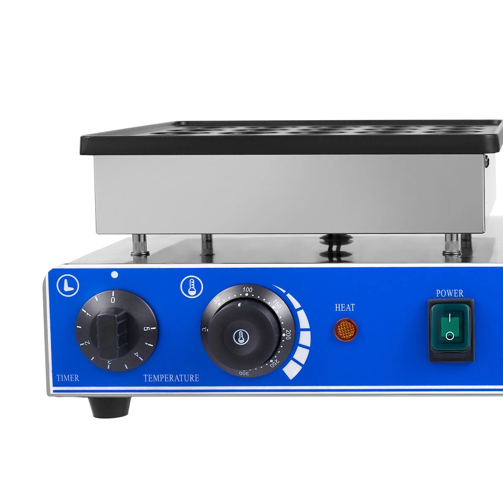 Miumaeov Commercial Waffle Maker Machine 50pcs 1.8'' Mini Dutch Pancakes Maker Nonstick Electric Waffle Baker