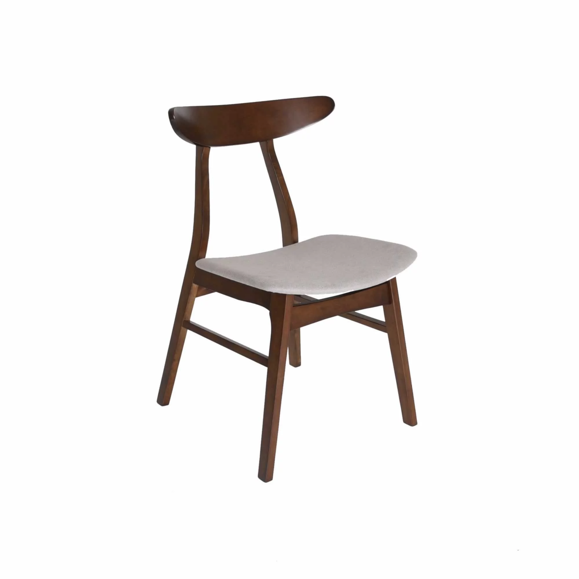 Zenvida Mid Century 5 Piece Dining Set Wood Table Fabric Chairs Seats Four