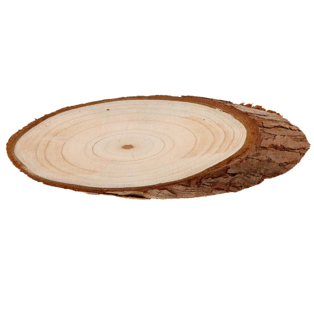 Tachiuwa 6x1 Piece Cedarwood Oval Wood Slices for DIY Crafts Wedding Decor S