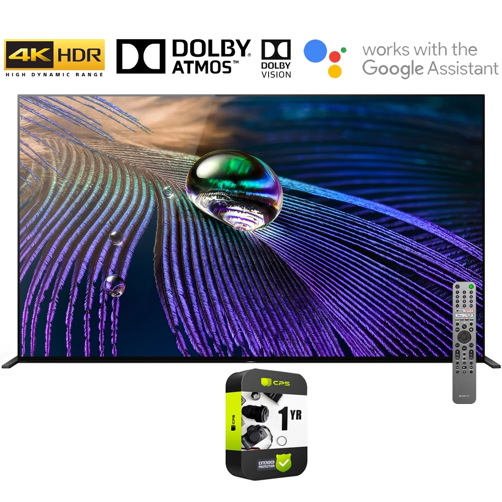 Sony XR65A90J 65 inch OLED 4K HDR Ultra Smart TV 2021 Model Bundle with 1 Year Protection Plan