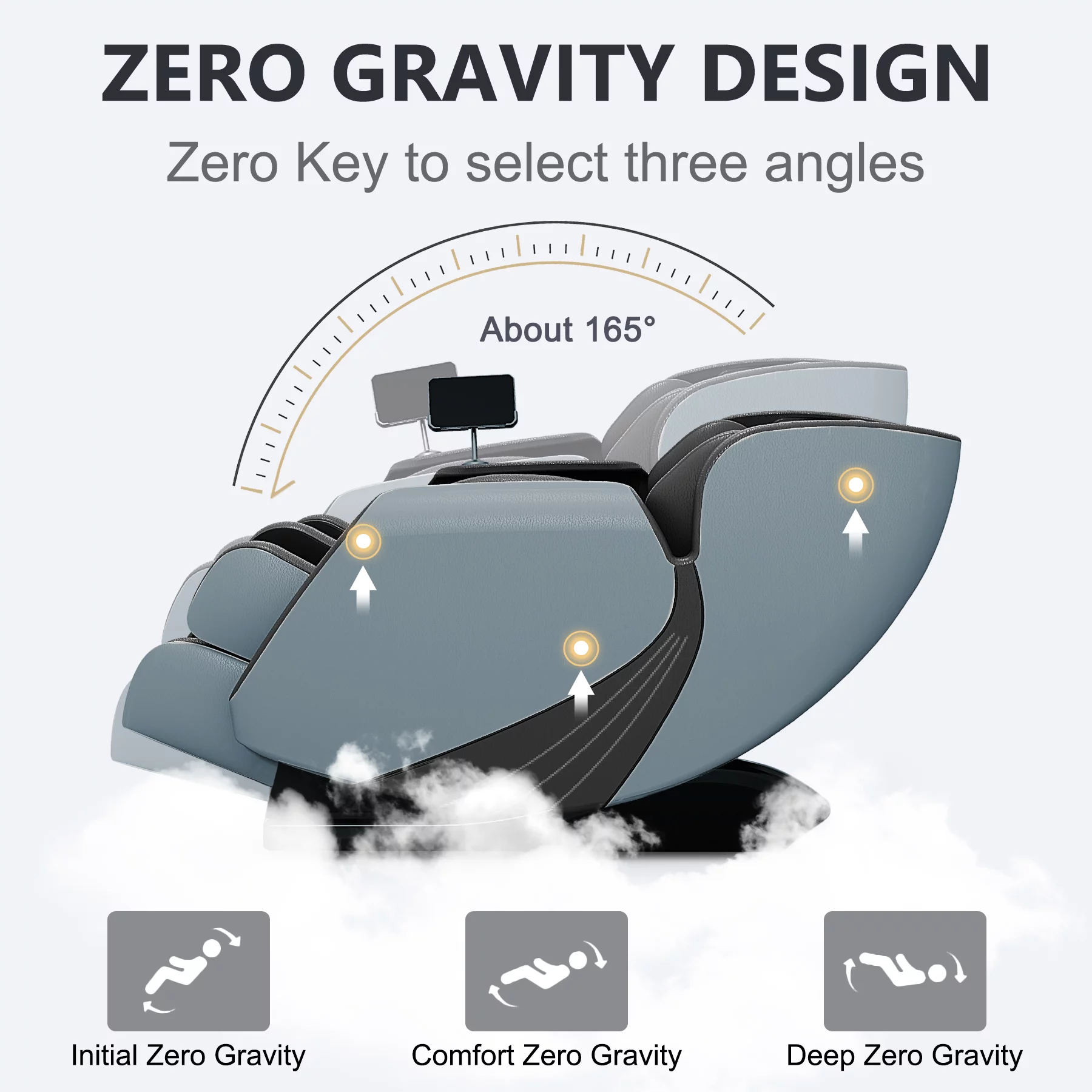 Massage Chair Recliner with Zero Gravity Heating and Bluetooth Functions Foot Roller, Airbags, Neck Shoulder Back Calf and Foot Massager, Easy to Use at Office and Home