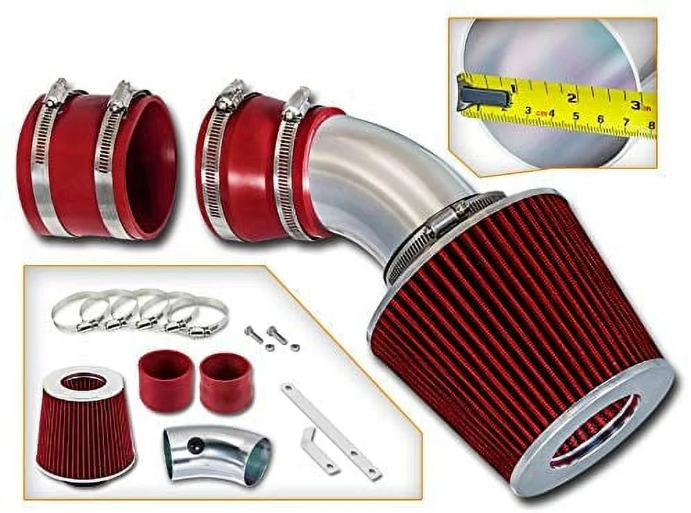 Rtunes Racing Short Ram Air Intake Kit + Filter Combo RED For 98-04 Seville SLS/STS 4.6L V8