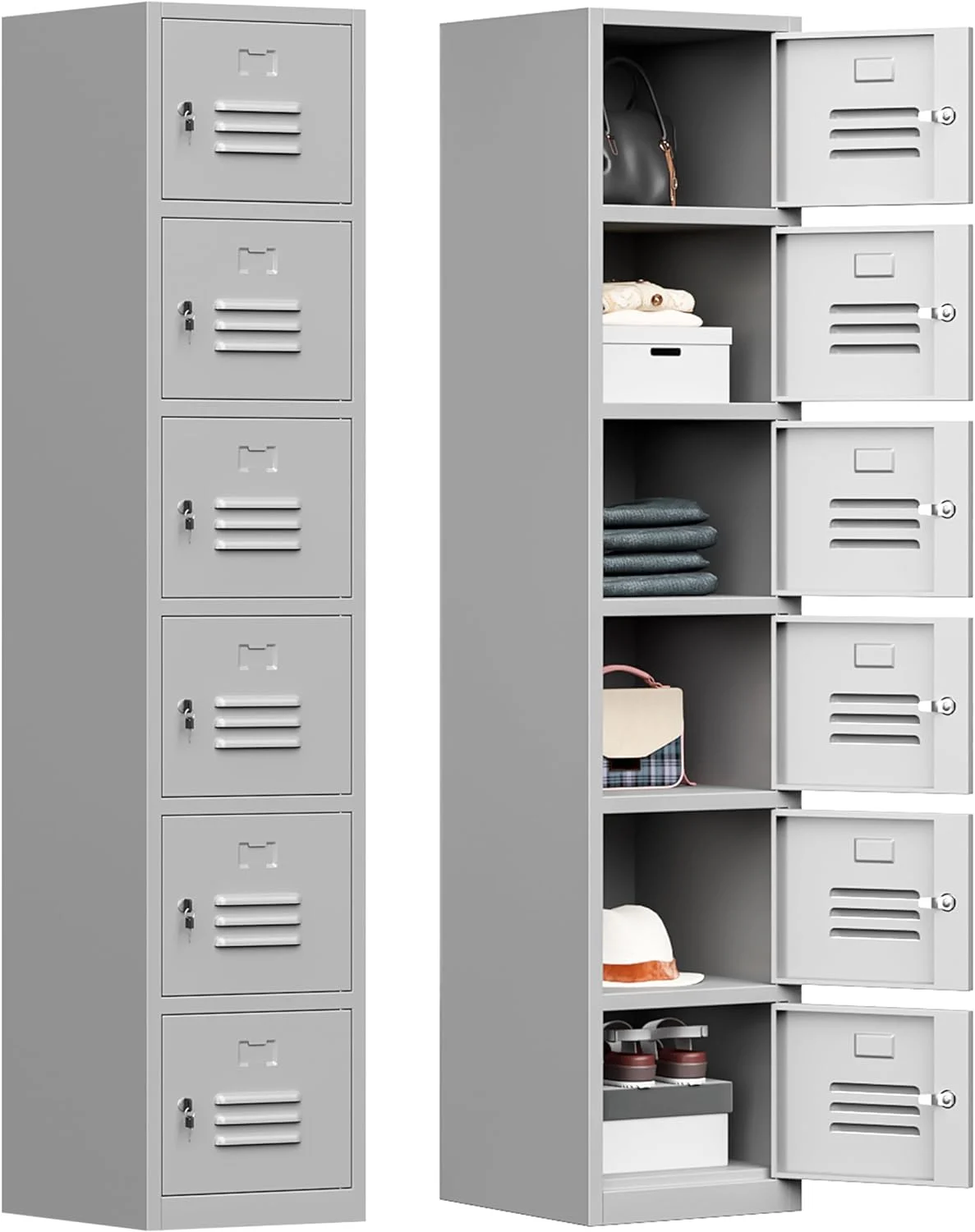 Metal Locker with 6 Doors, 71