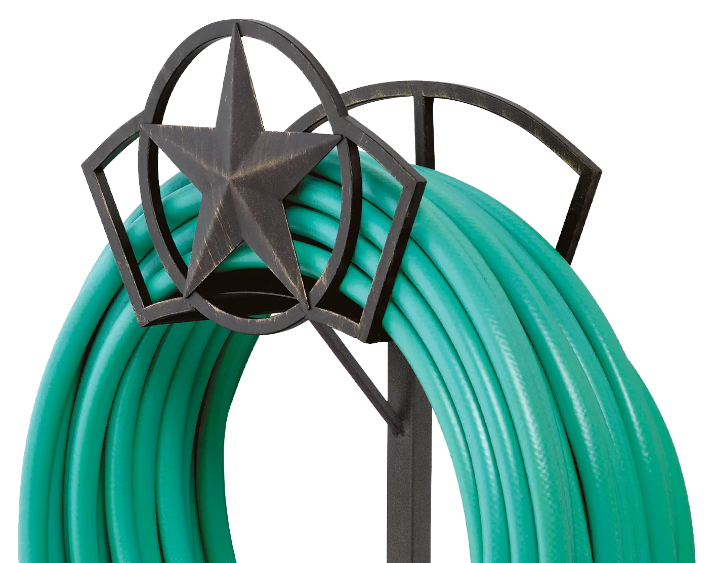 Liberty Garden Star 125' Metal Hose Stand - Bronze