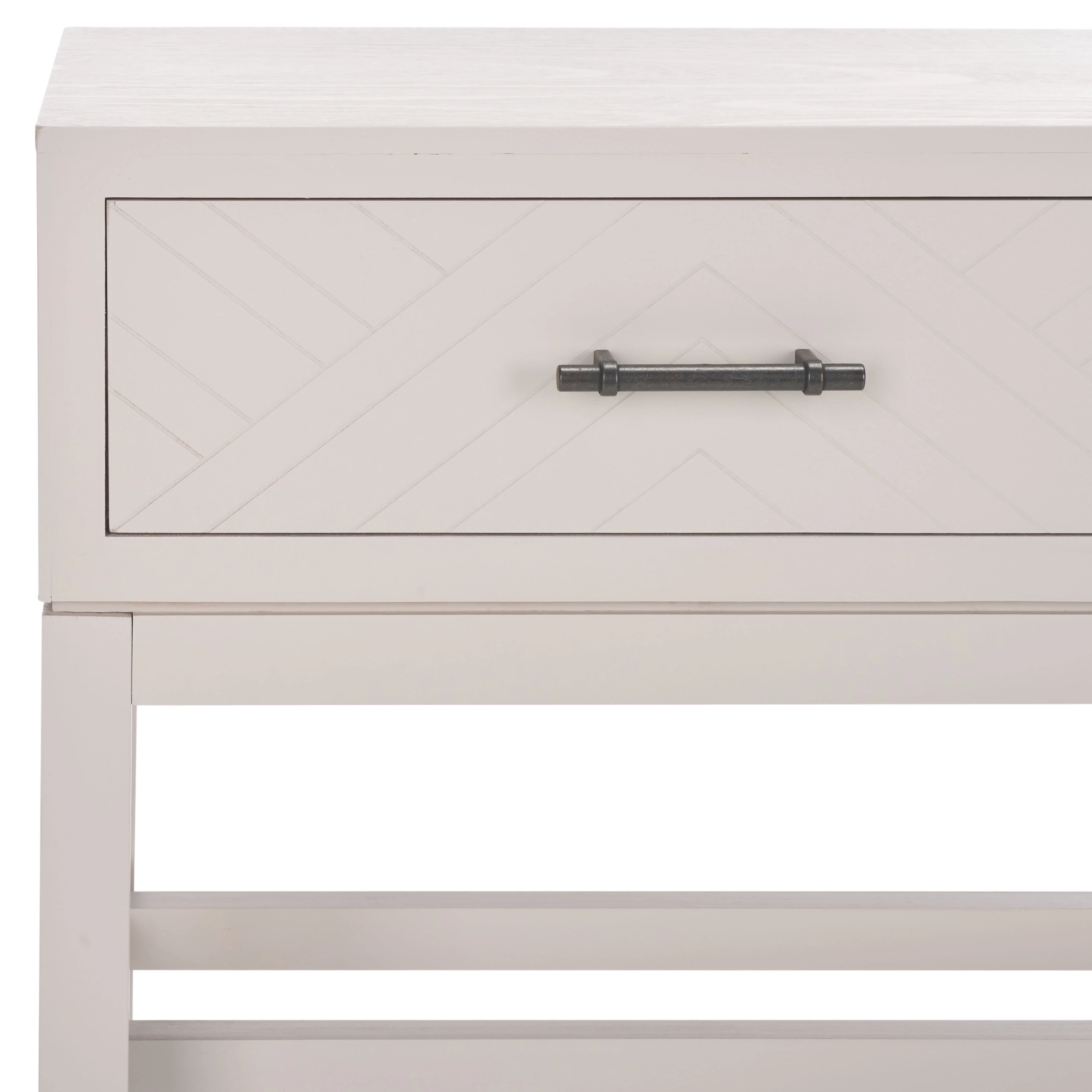 SAFAVIEH Ajana Amish Style 2 Drawer Rectangle Console, Summer Gray