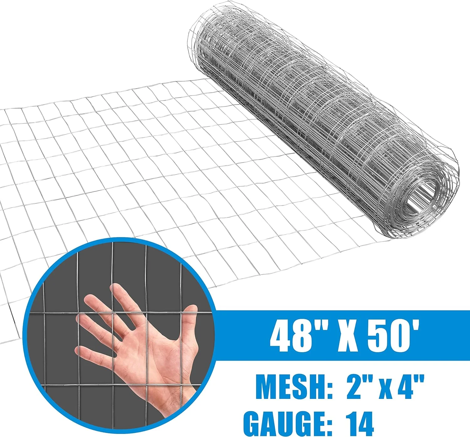 14 Gauge Galvaized Welded Wire Mesh Size 2 Ich By 4 Ich