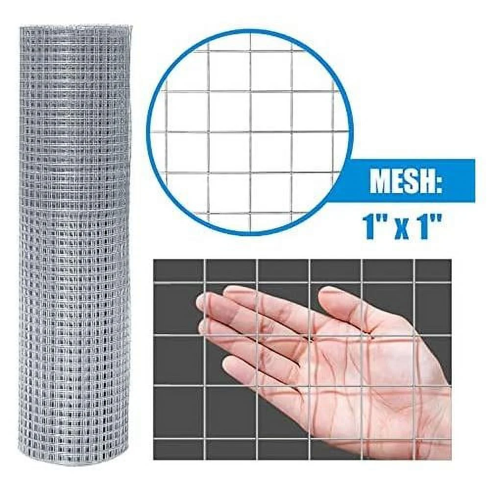 16 Gauge Hot-Dipped Galvanized Welded Wire Fence With 1 Inch X 1 Inch Mesh Size (4 Ft. X 100 Ft.)
