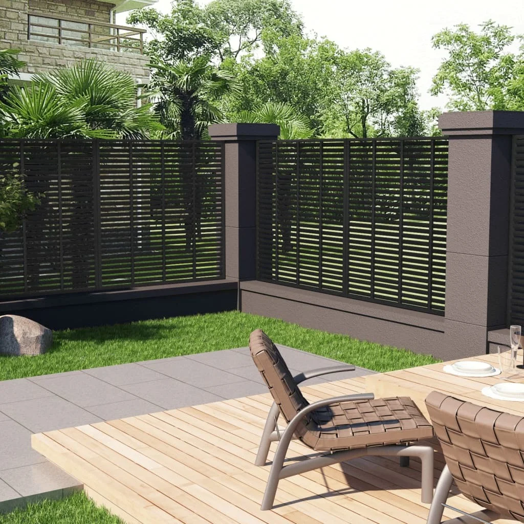 vidaXL Louver Fence WPC 70.9