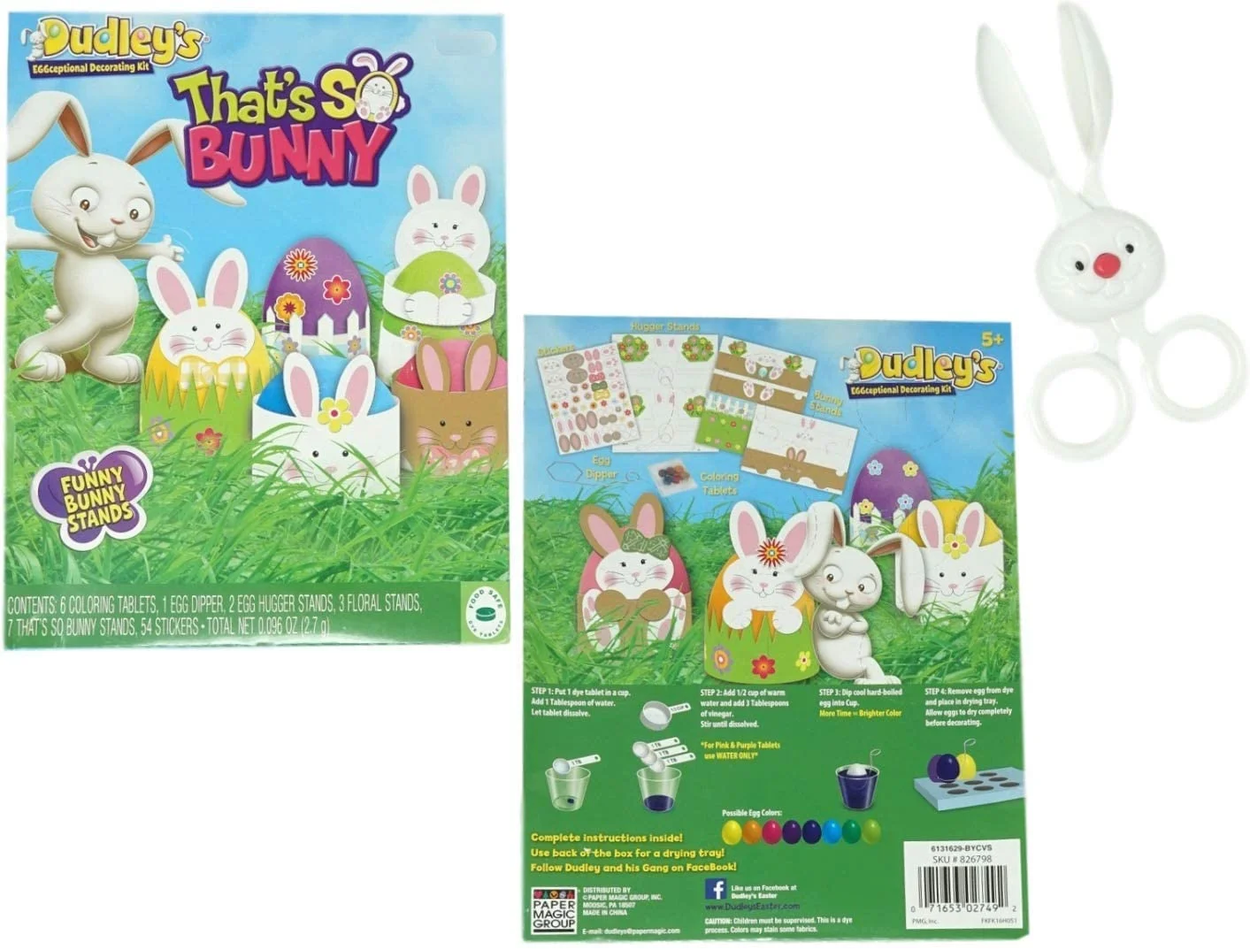 Easter Egg Dye Bundle - Thats So Bunny Dye Kit with Bunny Egg Dipper Tong