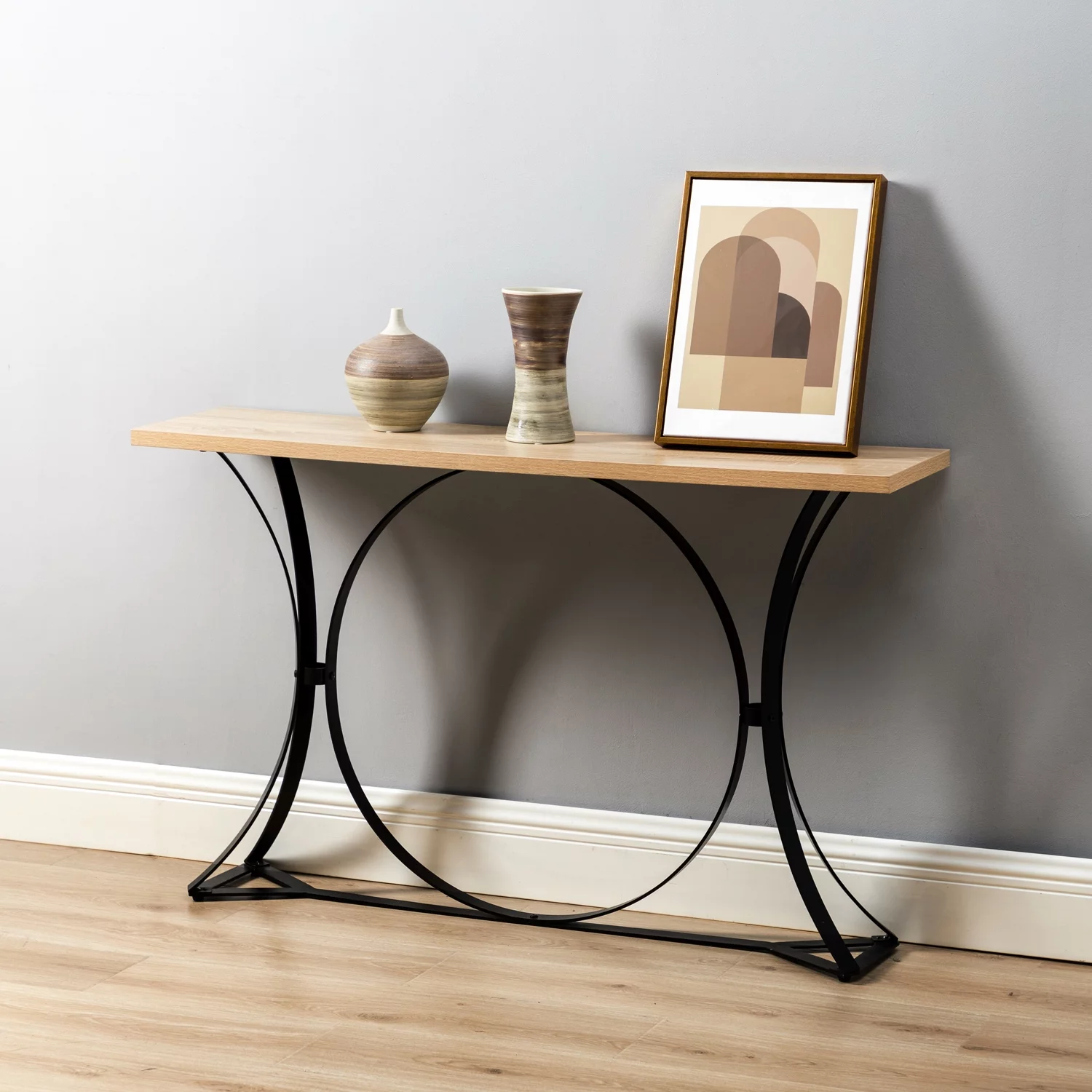 Maurice 47” Contemporary Console Table with Metal Base