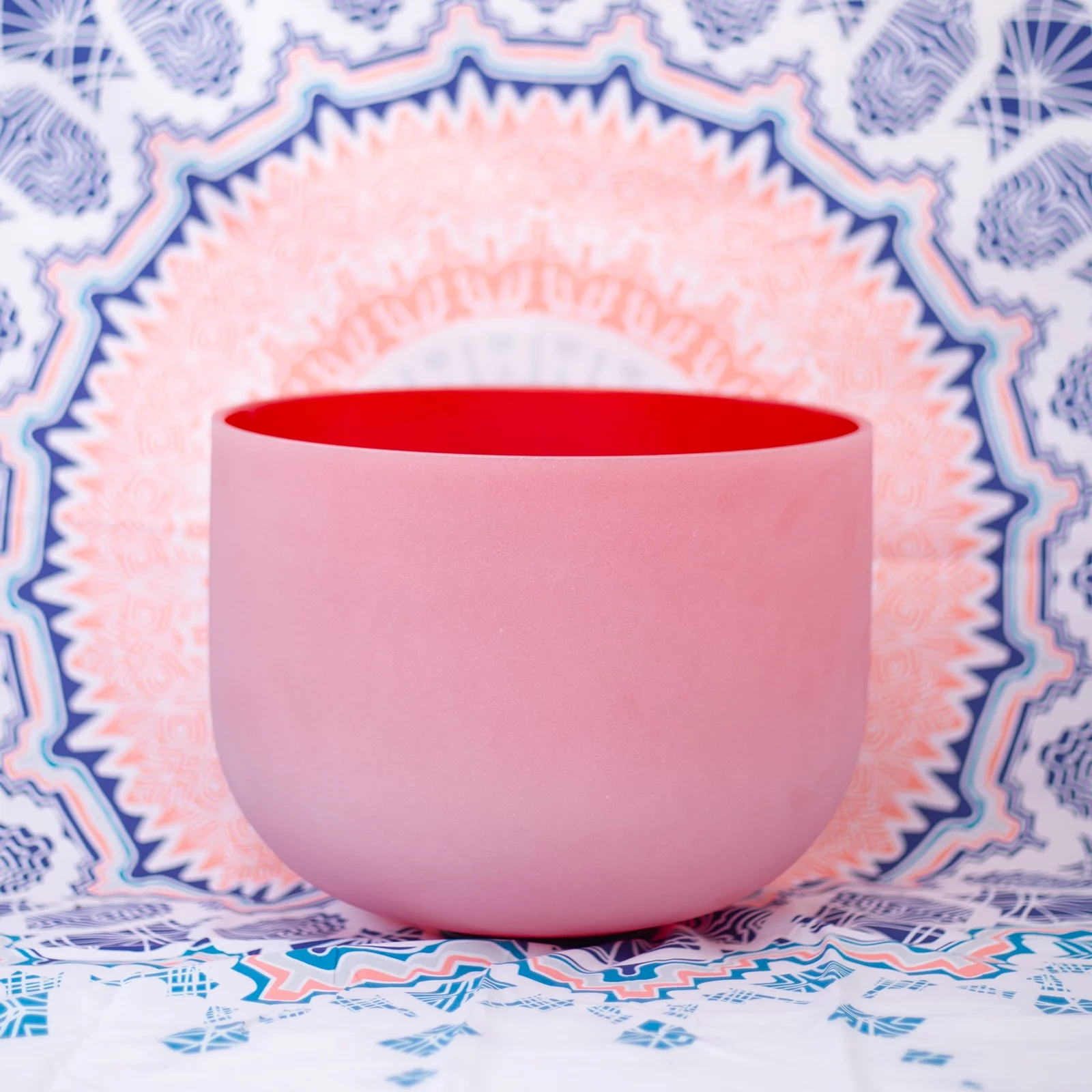 ENERGYSOUND Frosted C Root Chakra Red Color Quartz Crystal Singing Bowl 12 inch