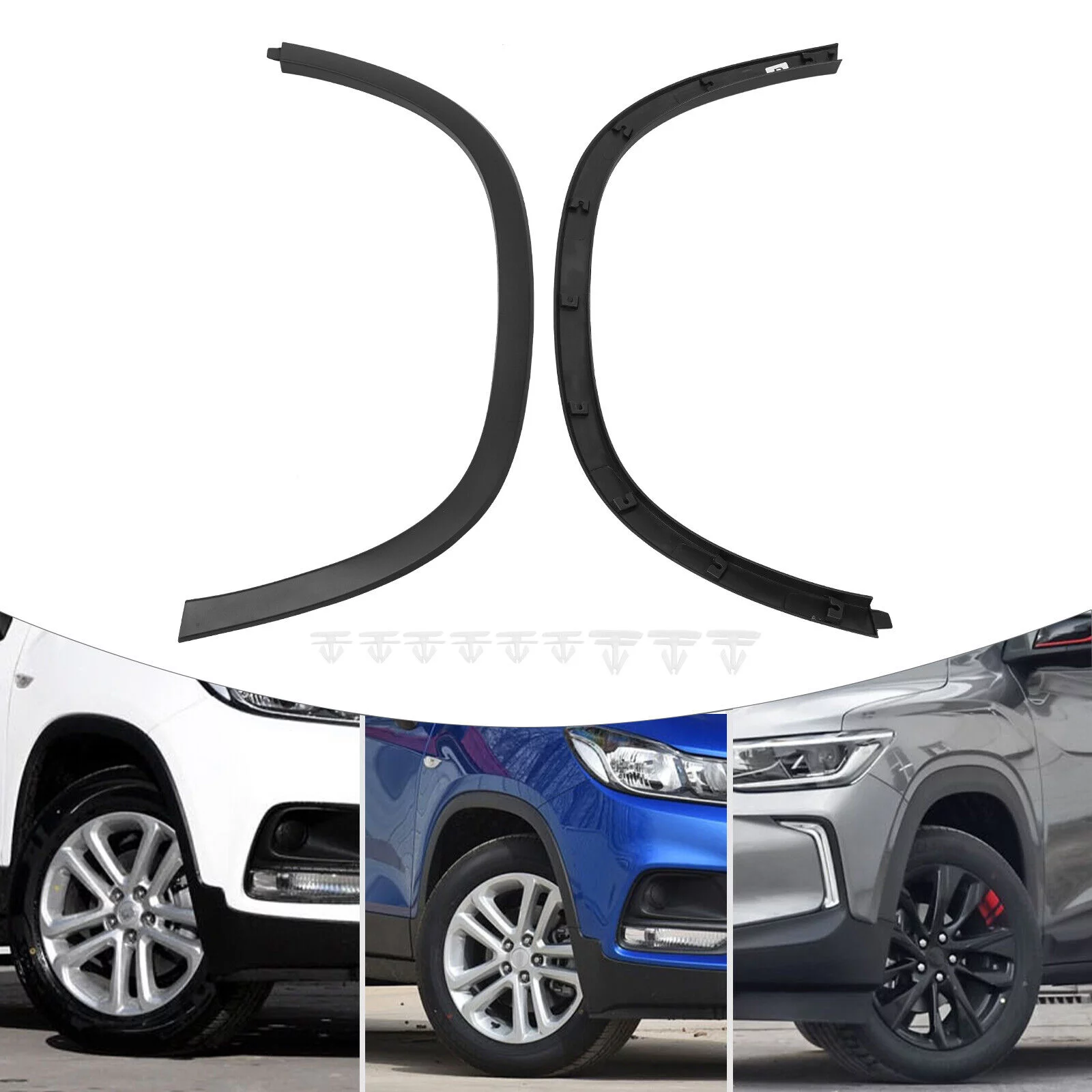 Pair for 2017-2020 Chevrolet Trax Front LH+RH Fender Flare Wheel Opening Molding
