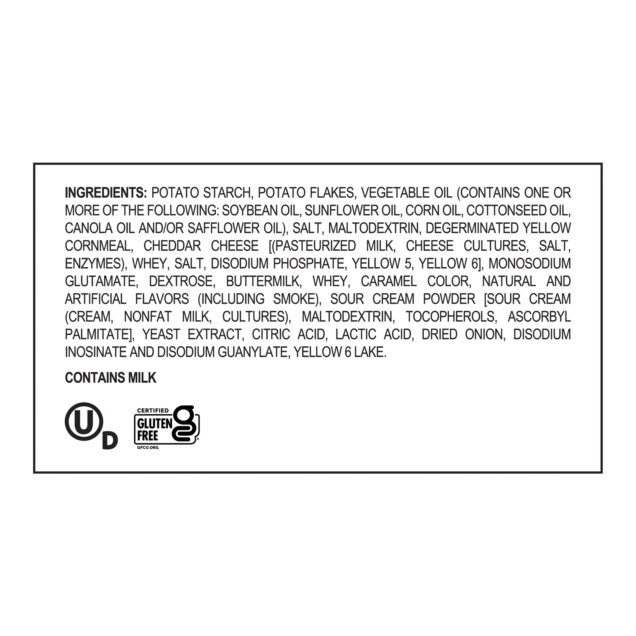 TGI Fridays Cheddar & Bacon Potato Skins Style Snack Crips, Gluten-Free, 3 oz Bag