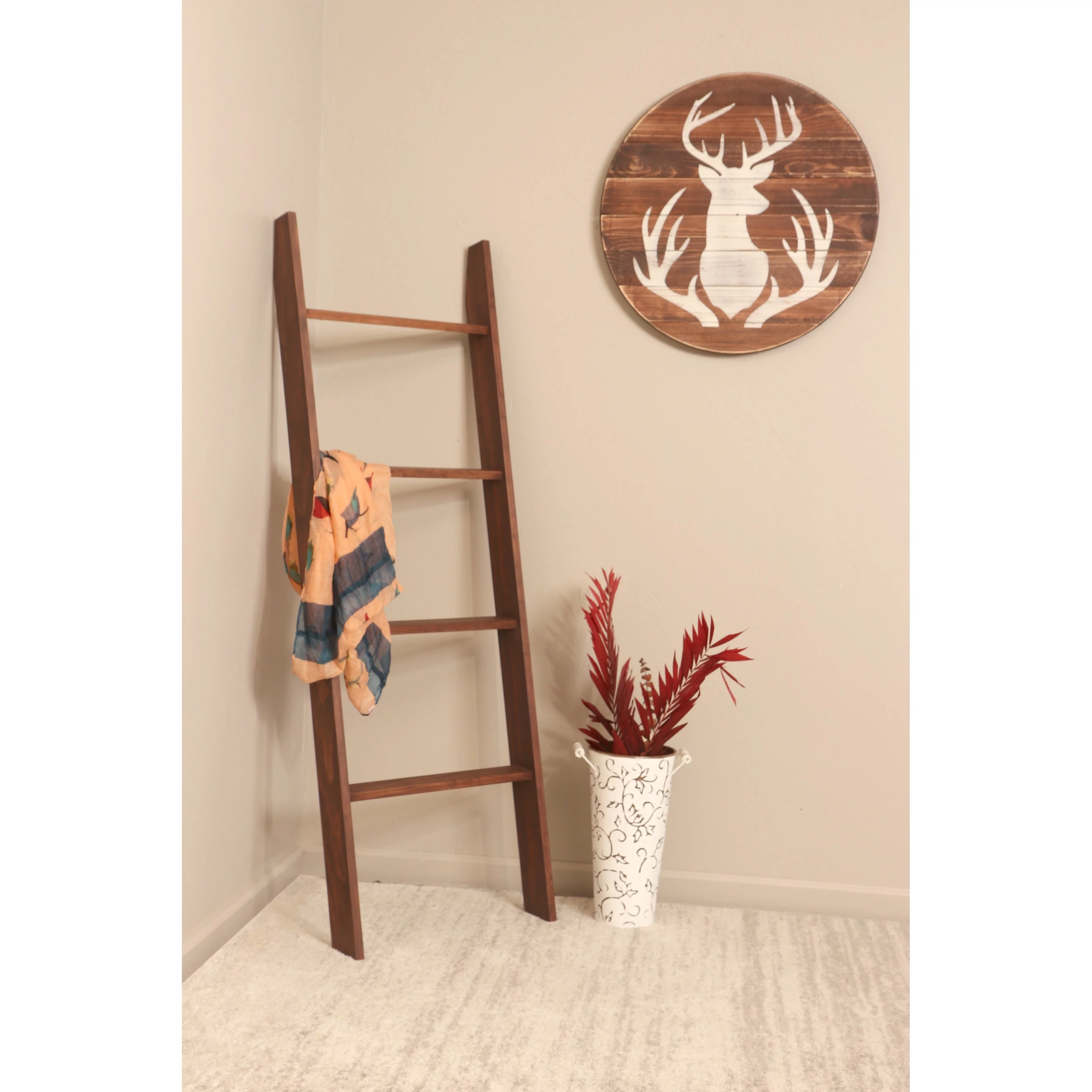 BrandtWorks 5 Foot Modern Farmhouse Blanket Ladder - 20 x 60