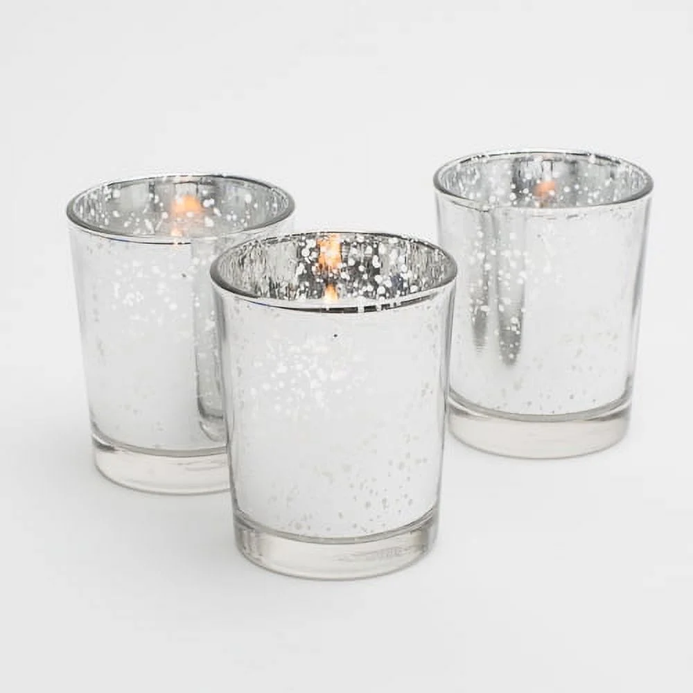 Richland Silver Mercury Votive Holders Set of 12