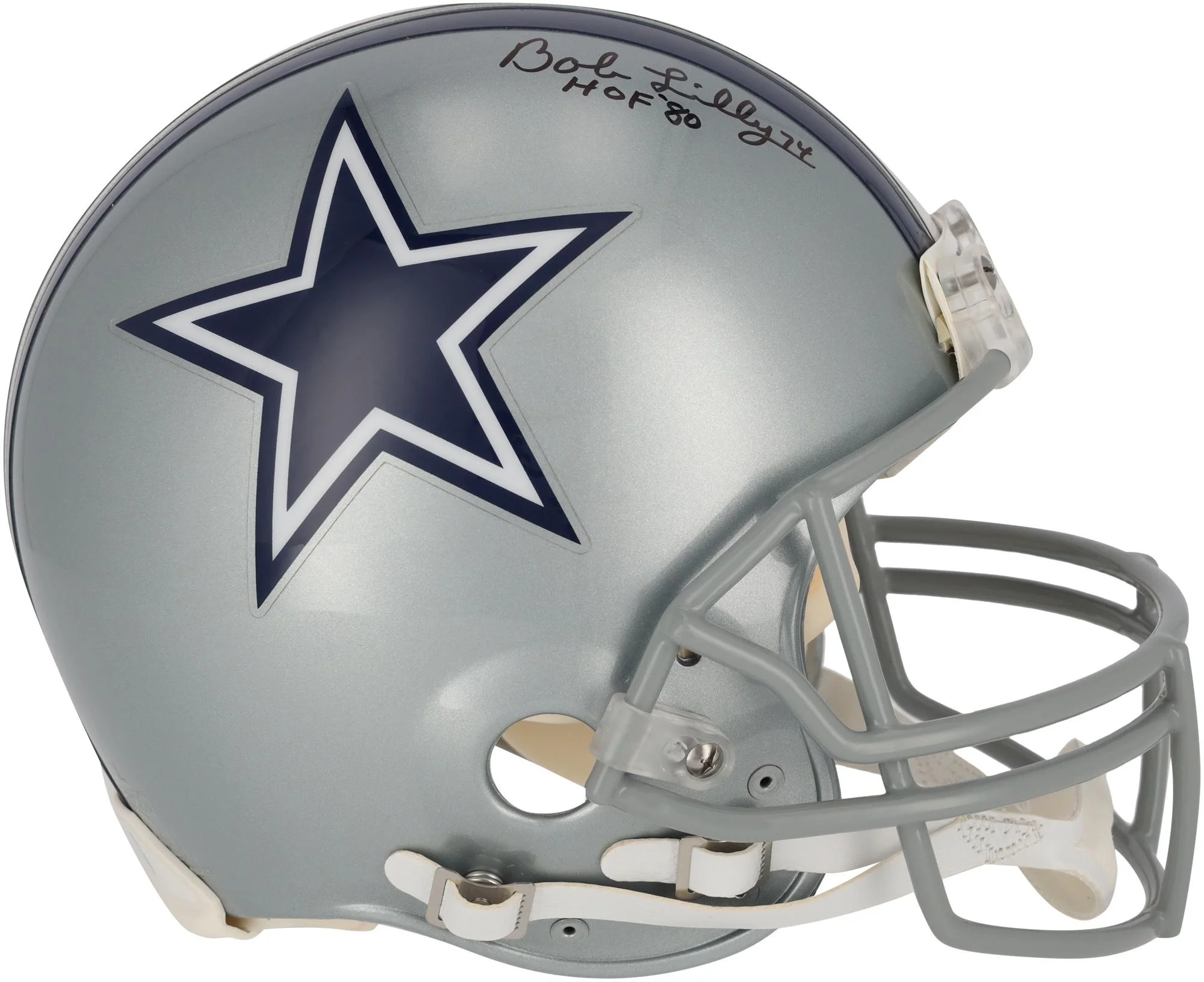 Bob Lilly Dallas Cowboys Autographed Riddell Speed Authentic Helmet 