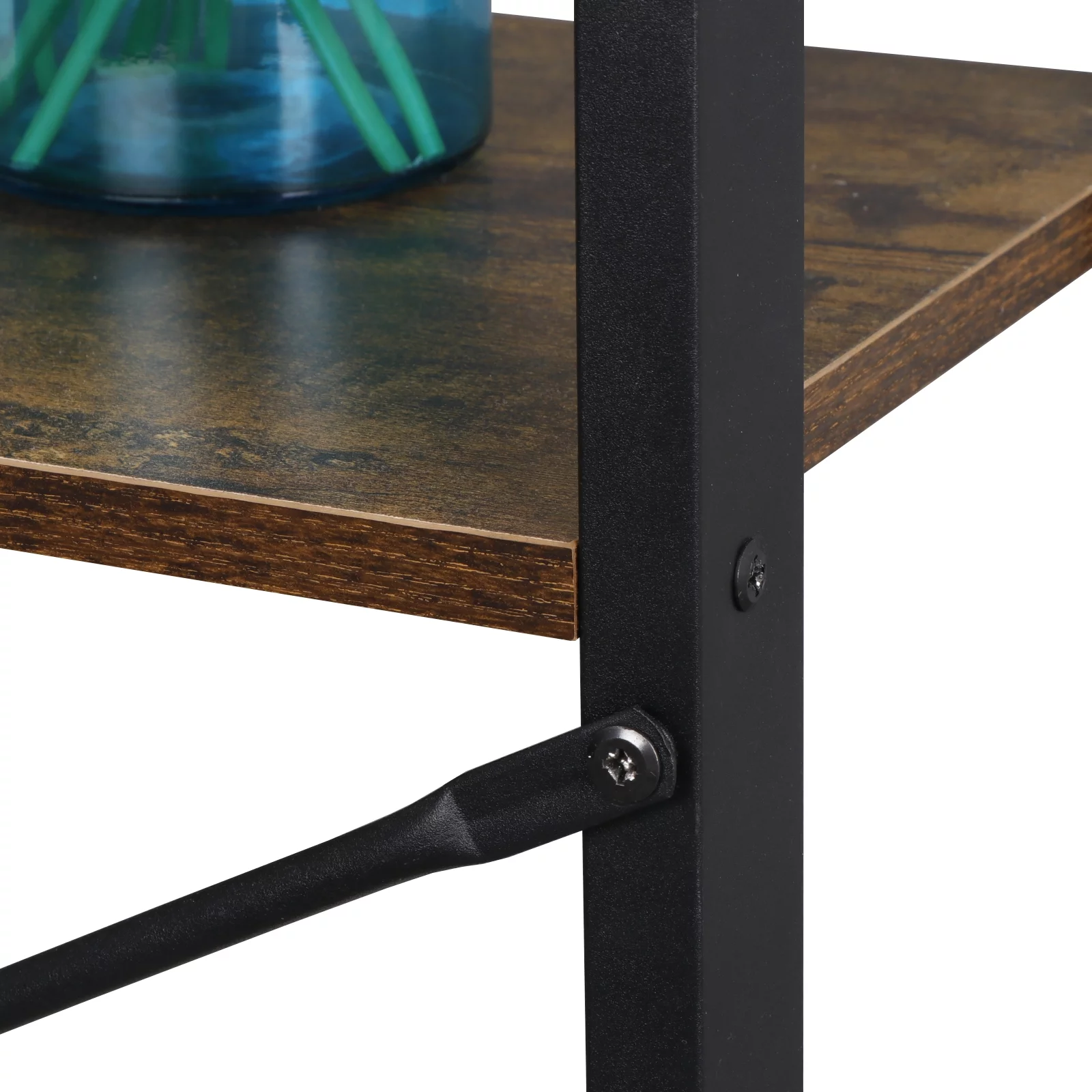 ZENY Home Ladder Shelf Metal Frame Four Tiers Modern Bookcase, 22.4 x 13