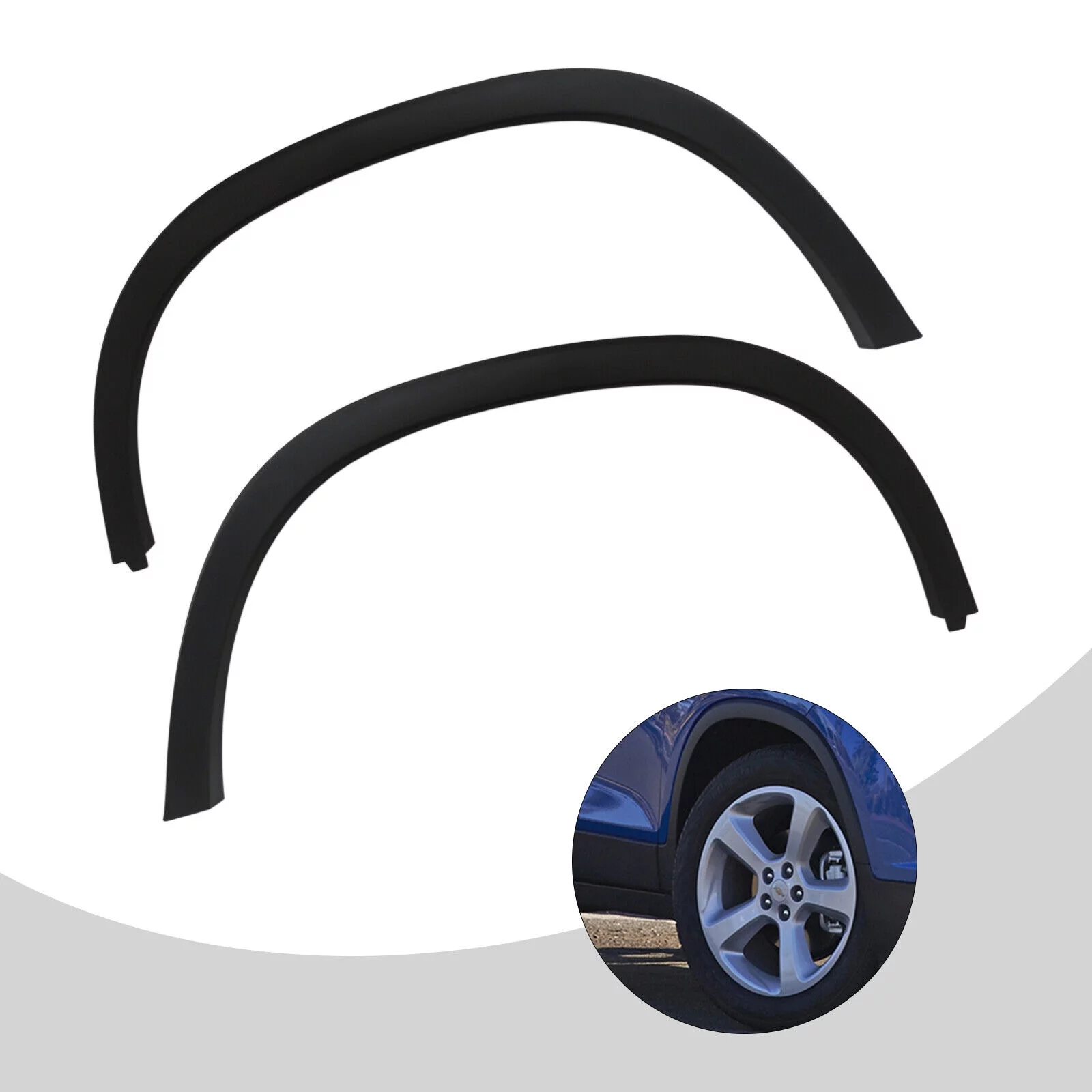 New Black Left+Right Front Fender Trim Flare Arch Molding for Chevrolet Trax 2013-2016