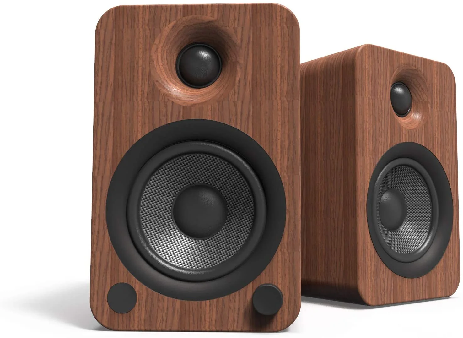 Kanto YU4WALNUT 140W Speakers - Walnut (Pair) with Kanto SP26PL 26