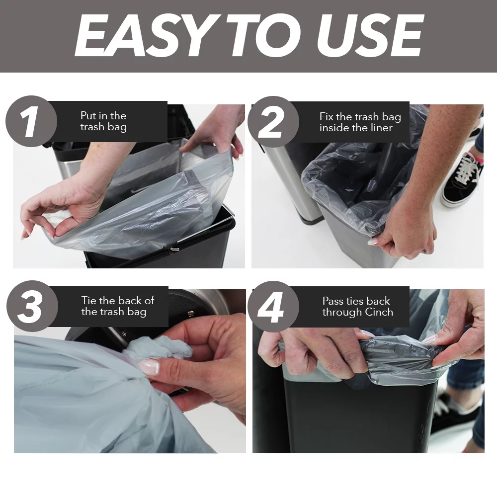 Better Homes & Gardens 7.9 Gallon Trash Can Stainless Steel Kitchen Trash Can