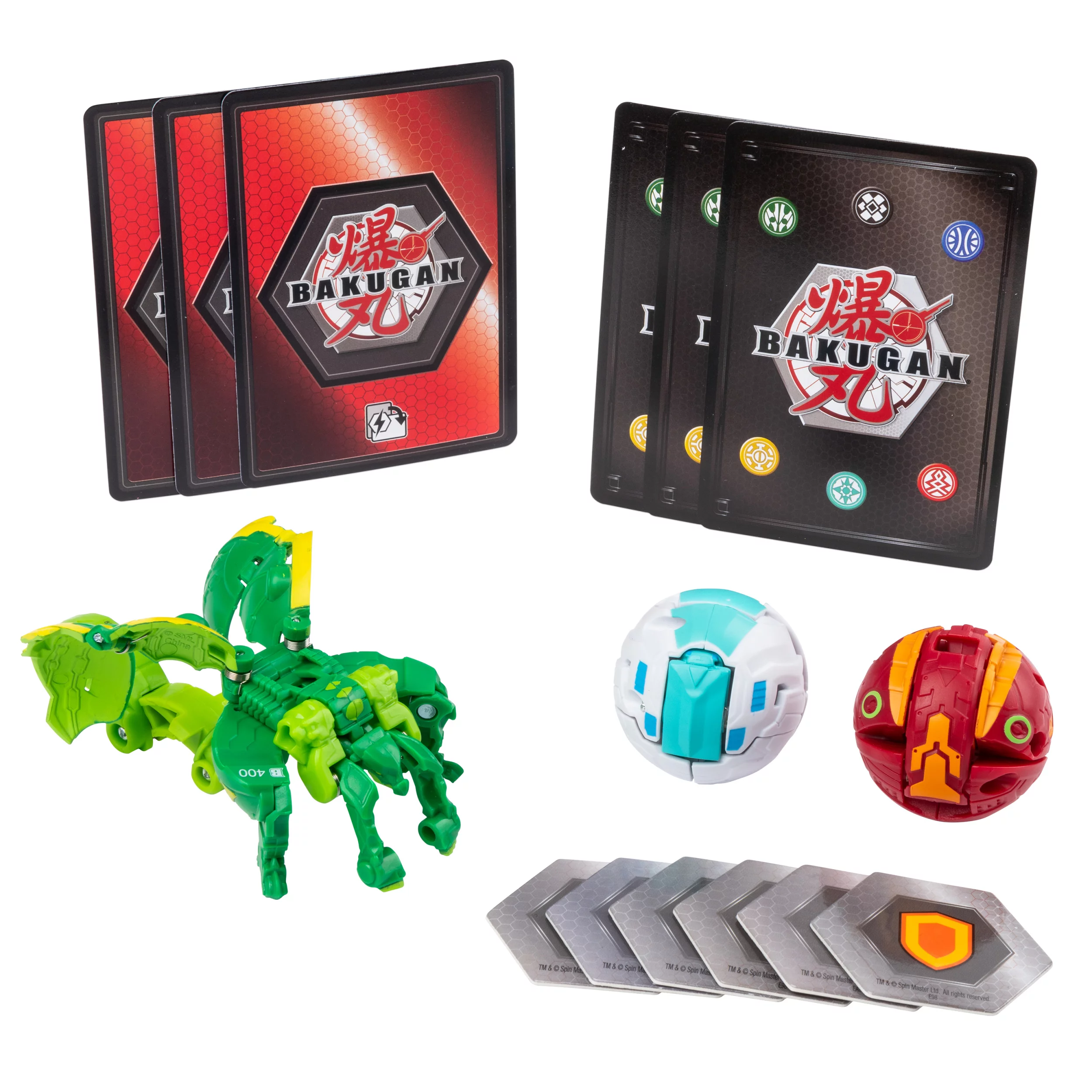 Bakugan Starter Pack 3-Pack, Ventus Garganoid, Collectible Action Figures, for Ages 6 and Up