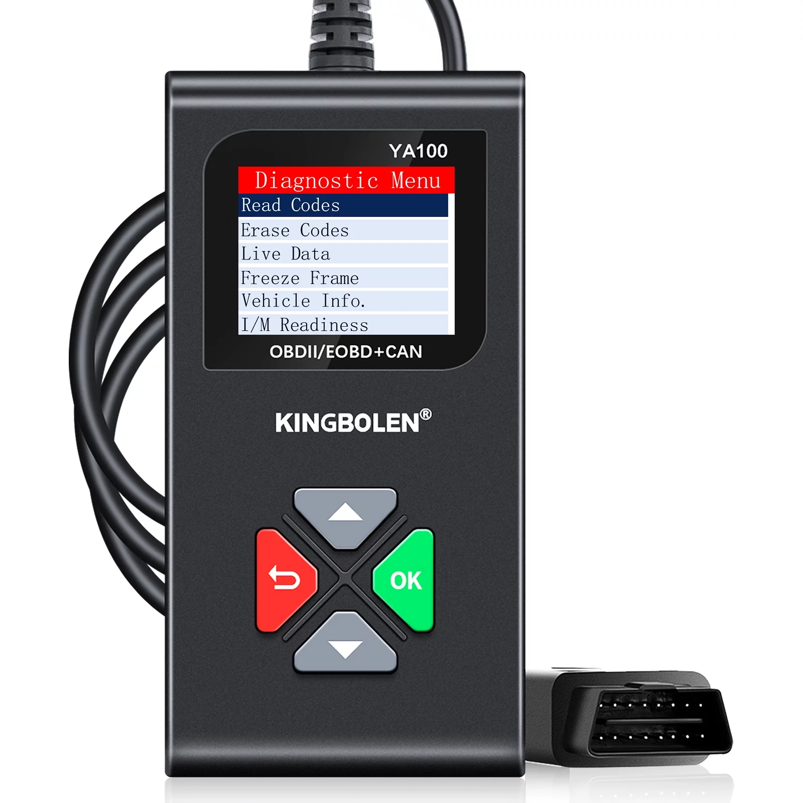 KINGBOLEN YA100 OBD2 Scanner Check Engine Car Code Reader, Auto Diagnostic Scan Tool with Vehicle Voltage for 1996 & Newer OBD2 Vehicles
