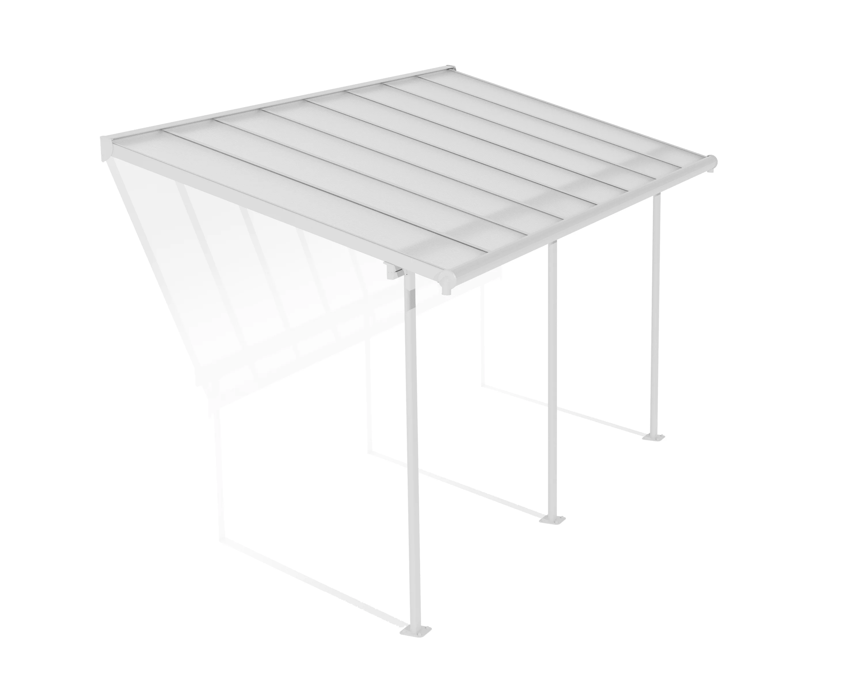 Palram - Canopia Sierra 7.5' x 15' Patio Cover - White/Clear