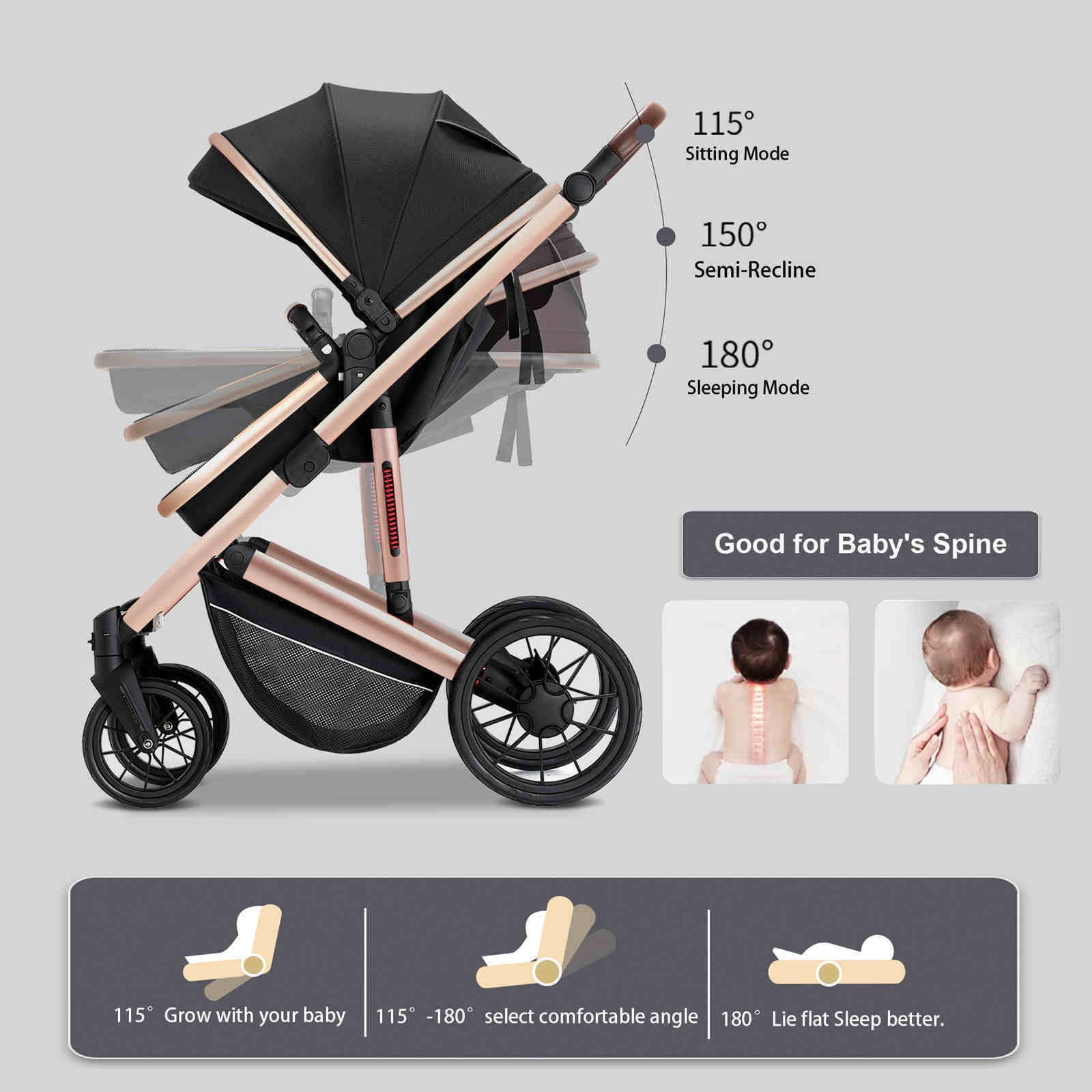 Baby Stroller Wagon Pram Potable Travel Baby Carriage Newborn Bassinet Pram