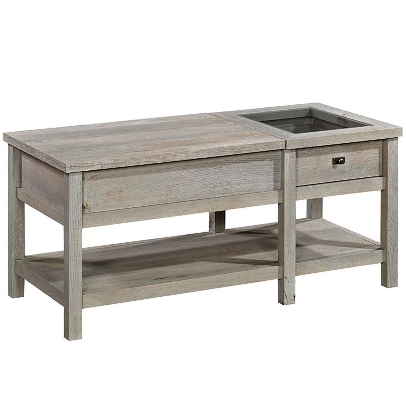 Home Square 2 Piece Furniture Set with 3-Shelf Bookcase and Coffee Table