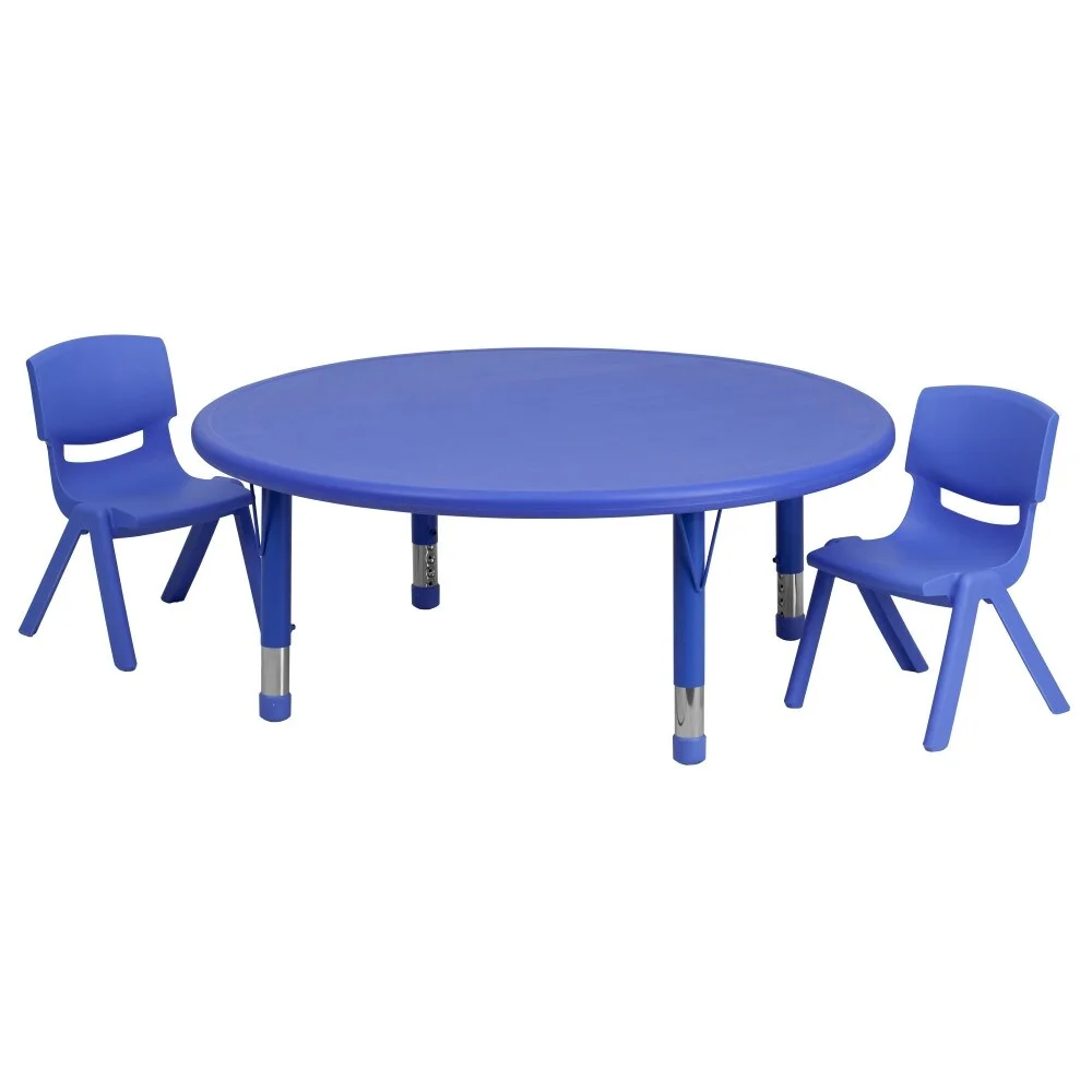Flash Furniture 45-inch Height-adjustable Plastic Preschool Table Set