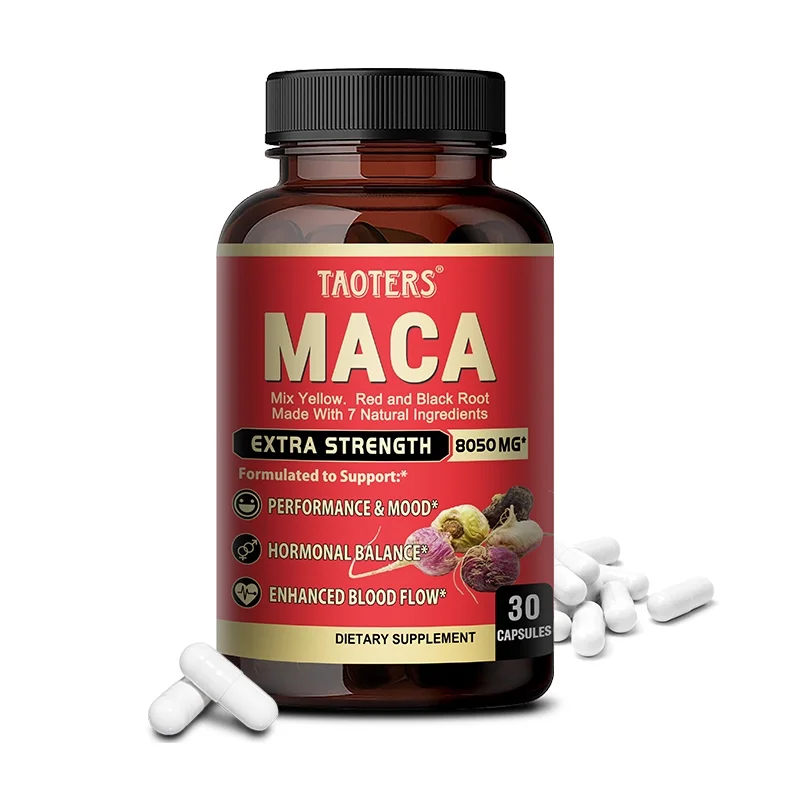 Maca Root Capsules - Supports Natural Health - Energy - Performance & Mood Supplement - Enhanced Blood Flow 30/60/120 Capsules