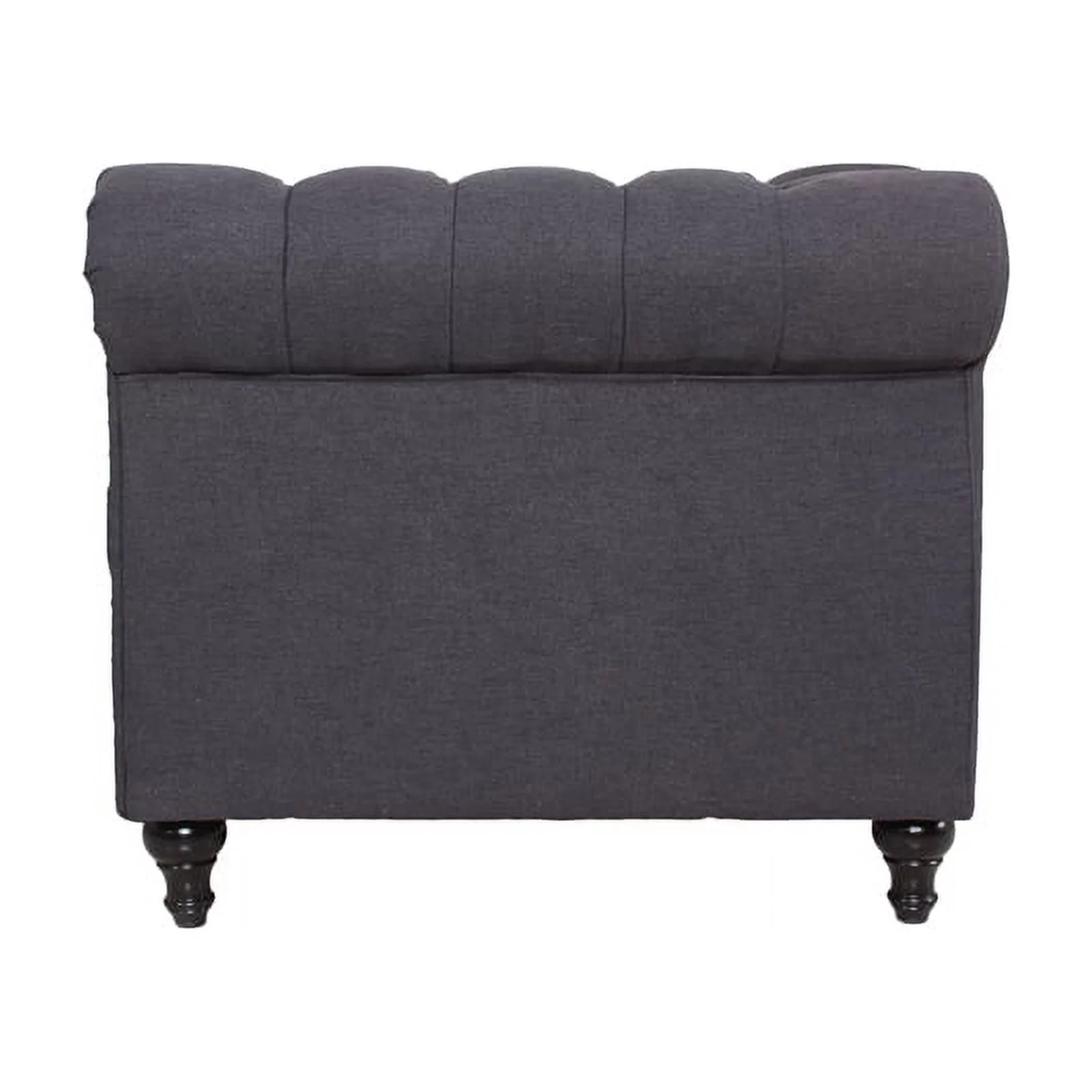 Home Square Living 2 Piece Microfiber Living Room Chair Set in Dark Gray