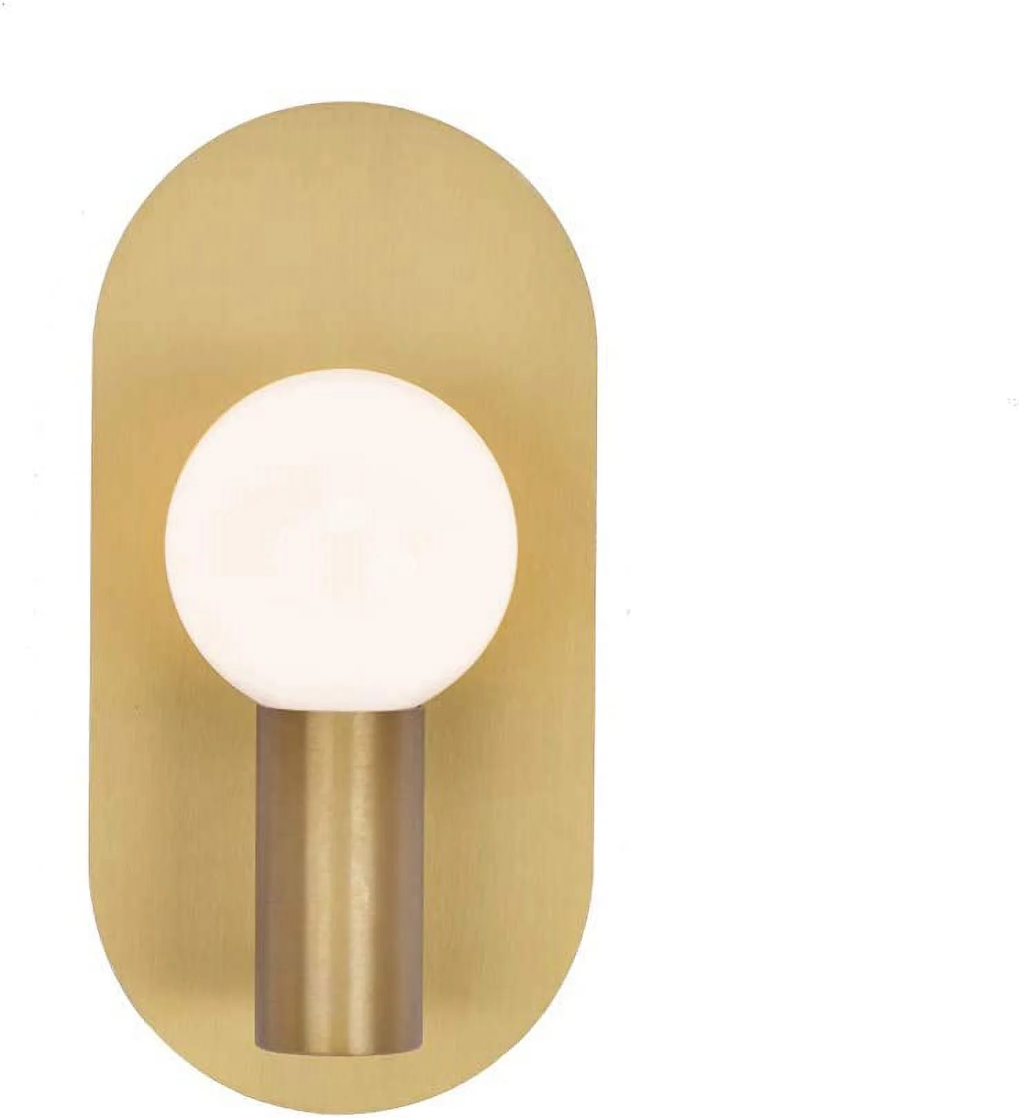 YOUB Modern Wall Sconces, Mid-Century Stylish Gold Brushed Stainless Steel Wall Lamp, Unique Oval Art Sconces Wall Mounted Lighting Fixture for Bedroom Living Room Bathroom