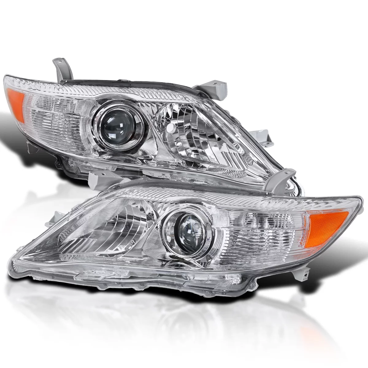Spec-D Tuning Clear Projector Headlights Compatible with Car Toyota Camry 2010 - 2011 L/R Pair Head Light Lamp Assembly