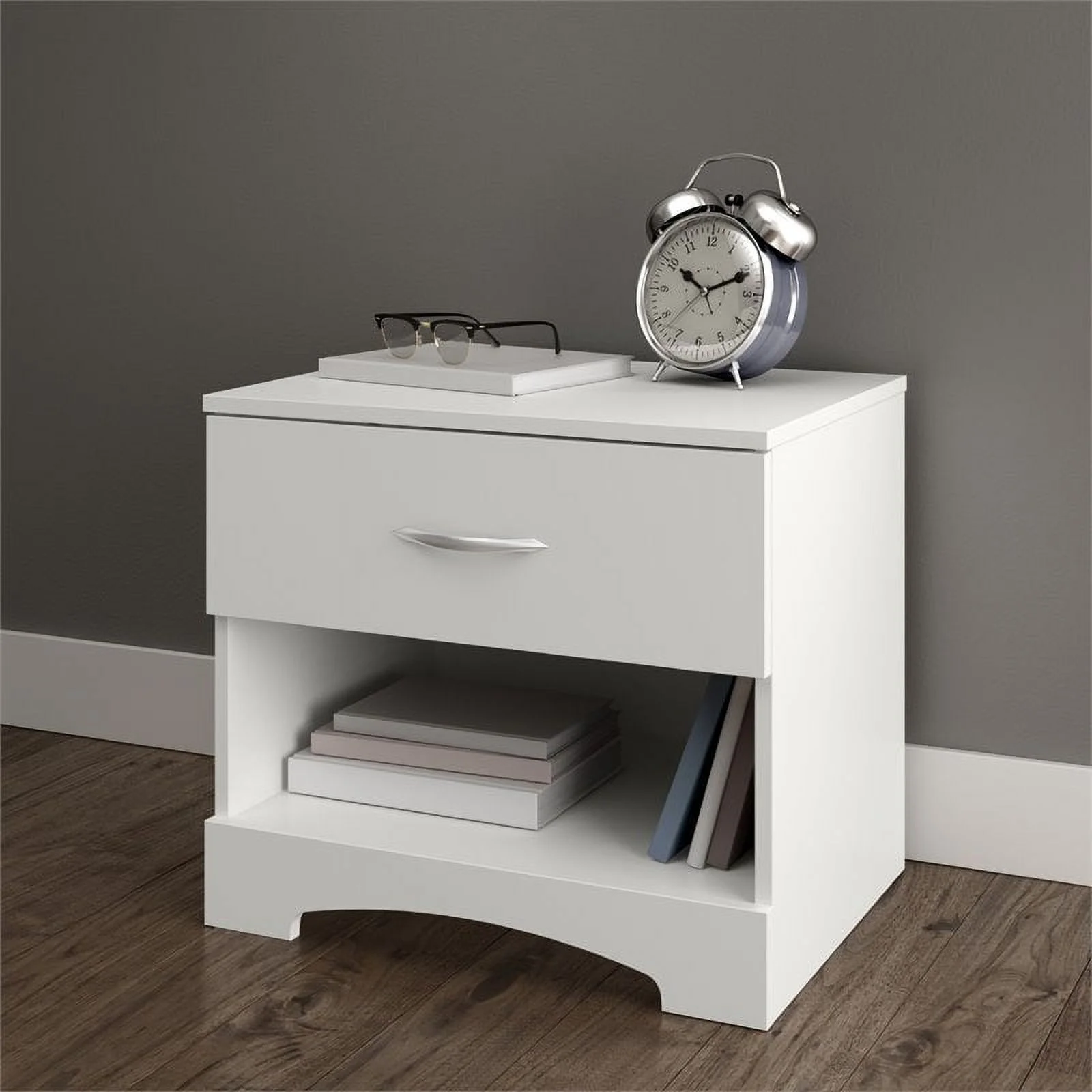 Home Square 2-Piece Furniture Nightstand Set in Pure White Finish