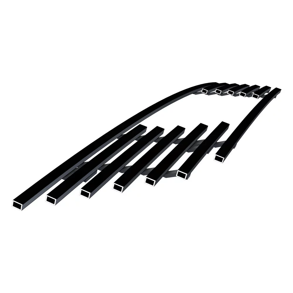 APS Compatible with Ford Mustang 1999-2004 V6 GT V8 Logo Show Main Upper Stainless Steel Black 8x6 Horizontal Billet Grille Insert F66021H