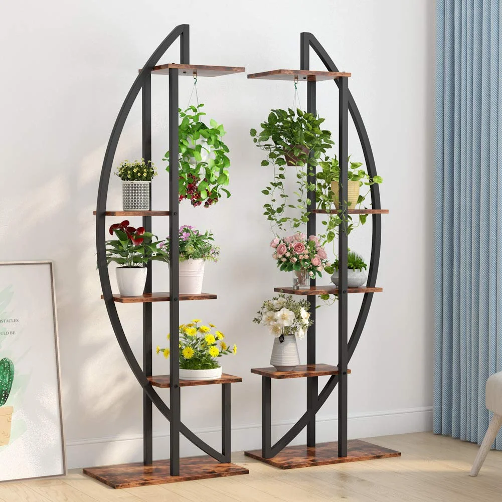5-Tier Plant Stand Pack of 2, Display Shelf Flower Rack for Home Garden