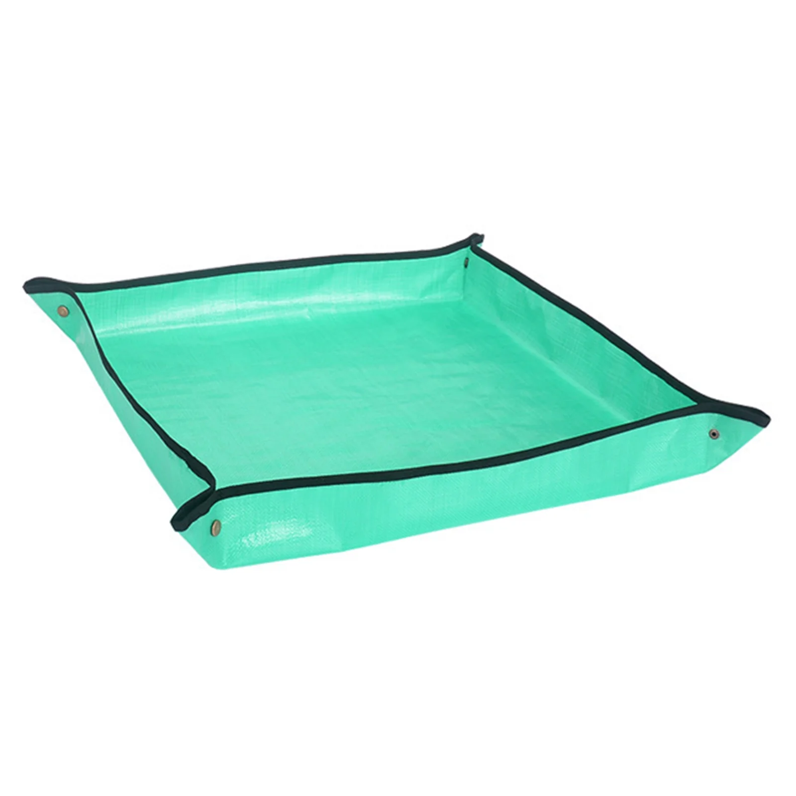 MaxFUH Plant Repotting Mat Waterproof Foldable Planting Pot Pad (Green 68x68cm)
