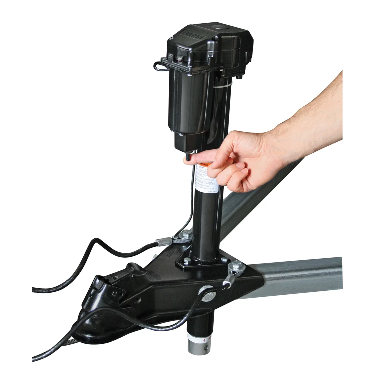 Reese Towpower 7036400 Powered Trailer Jack, A-Frame, 2,500 lbs. Lift Capacity, Bolt-On, 12-1/2 Inch Travel