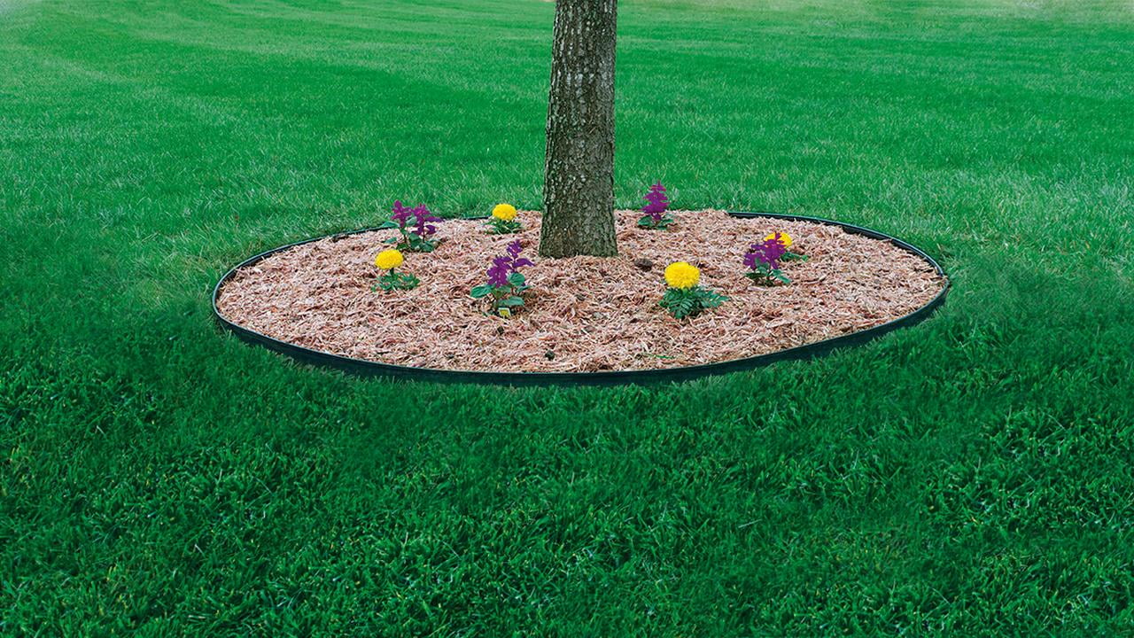 Expert Gardener Heavy Duty No-Dig Landscape Edging 40 ft. Black, Plastic