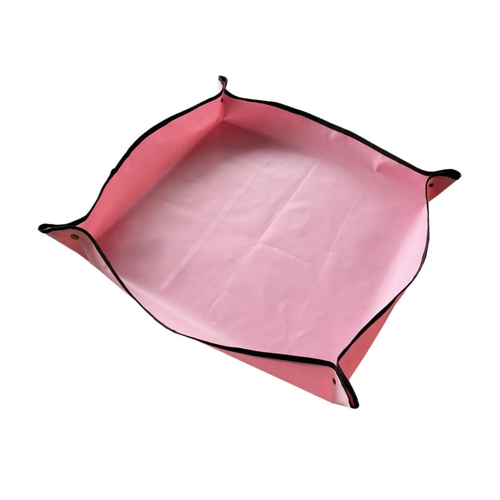 NAMZI 2 PCS Plant Repotting Mat Indoor Gardening mat Potting Tray Transplanting Planting Mat Large Foldable replanting mat for House Plants(Oxford Fabric) (2 PCS Dark Pink ）