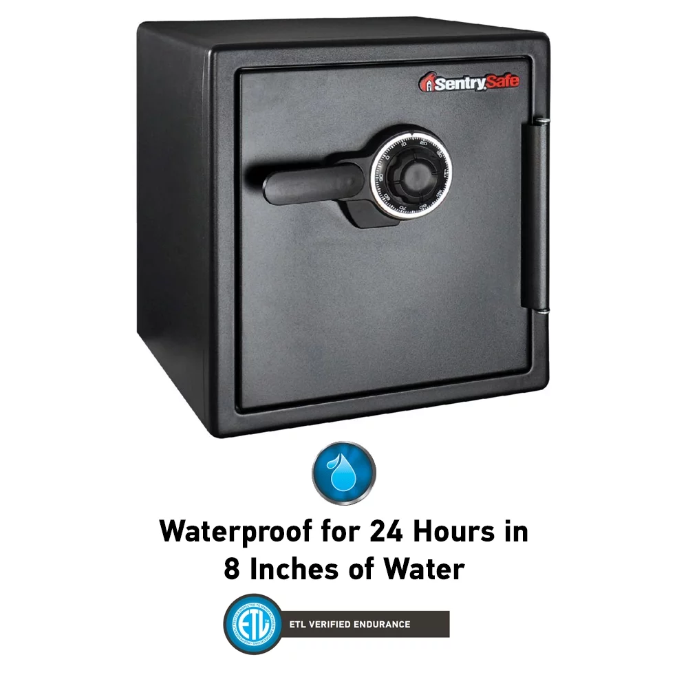 SentrySafe SFW123CTB Fire and Water-Resistant Safe with Dial Lock, 1.23 Cu. ft.